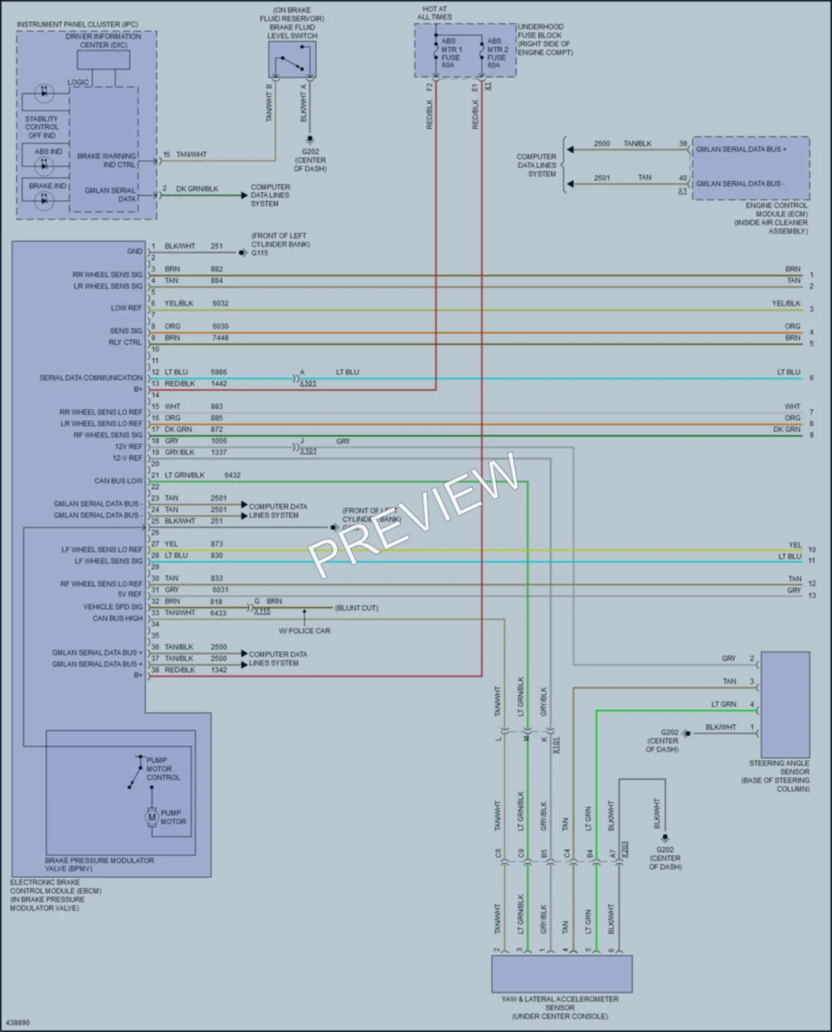 2016 Chevrolet ImpalaLimited Anti Lock Brakes wiring diagram preview