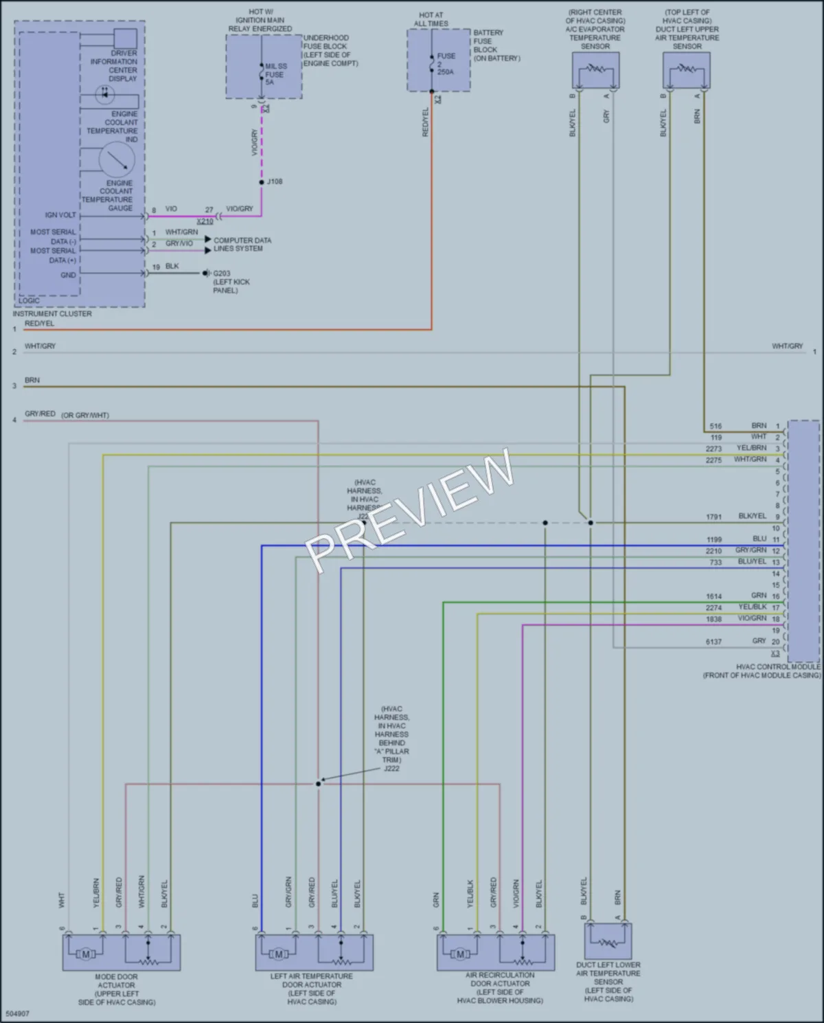 2016 Chevrolet Malibu Air Conditioning wiring diagram preview