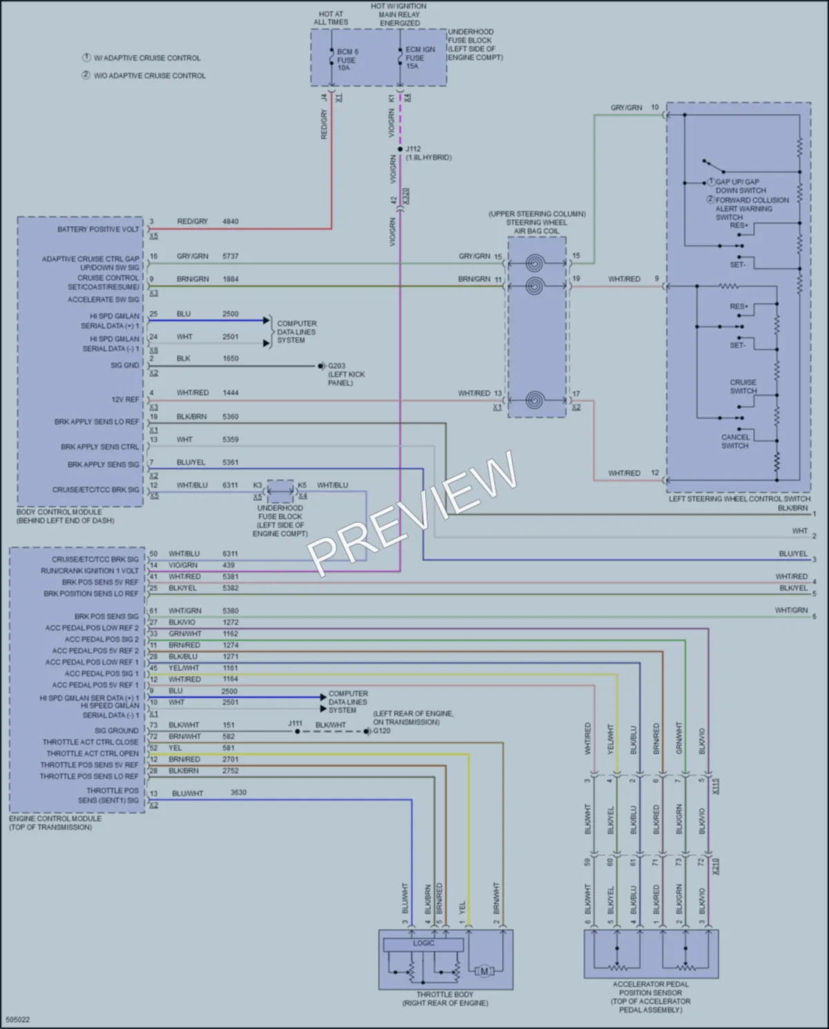 2016 Chevrolet Malibu Cruise Control wiring diagram preview