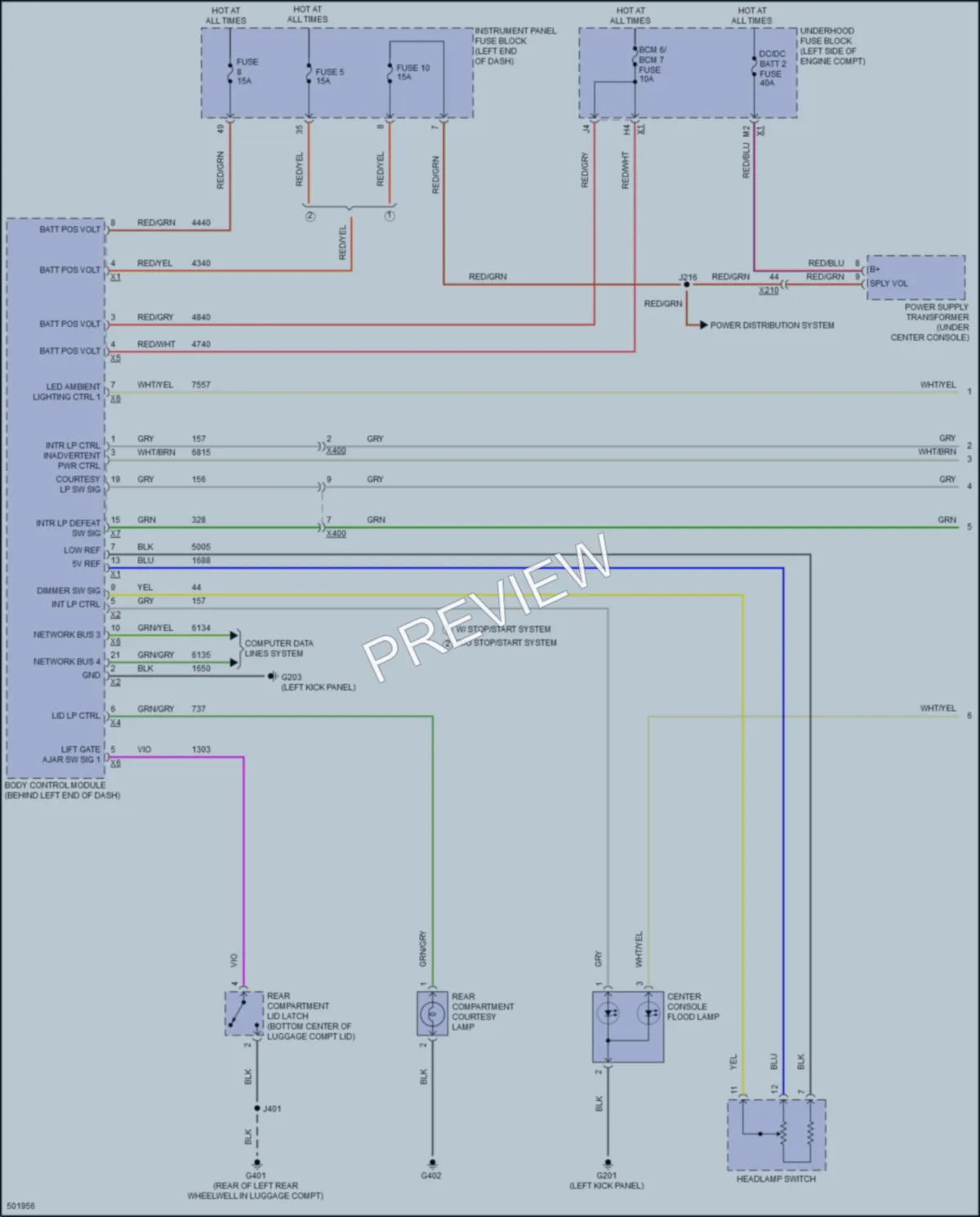 2016 Chevrolet Malibu Interior Lights wiring diagram preview