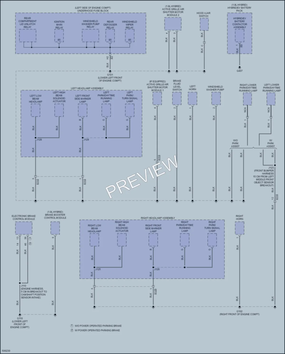 2016 Chevrolet MalibuHybrid Ground Distribution wiring diagram preview