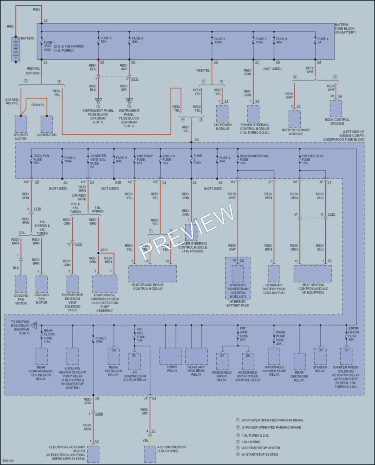 2016 Chevrolet MalibuHybrid Power Distribution wiring diagram preview