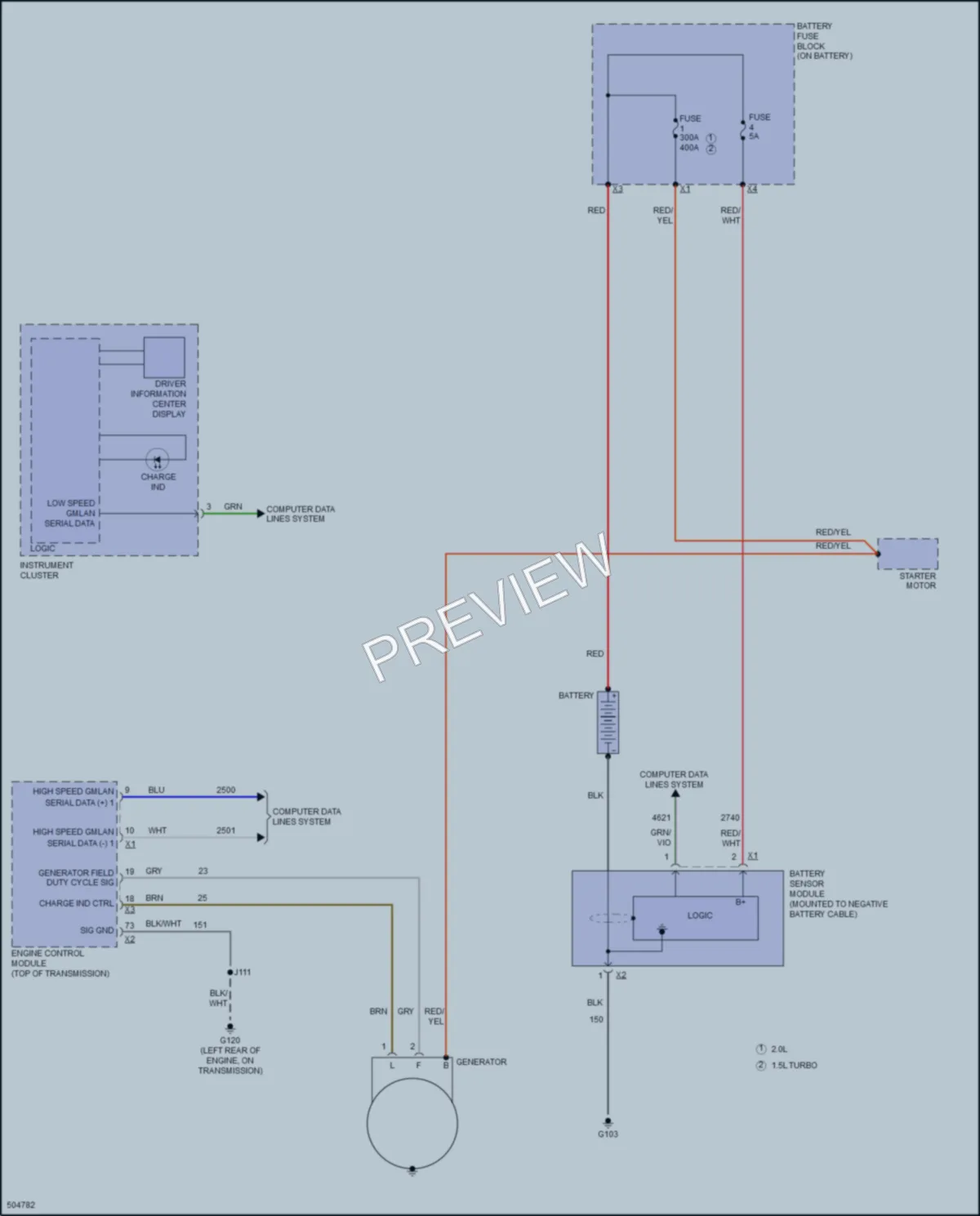 2016 Chevrolet MalibuHybrid Starting Charging wiring diagram preview