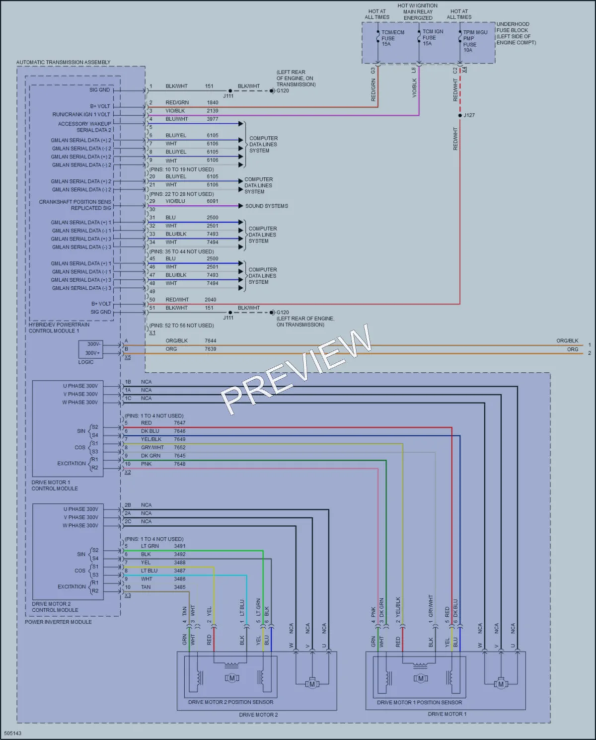 2016 Chevrolet MalibuHybrid Transmission wiring diagram preview