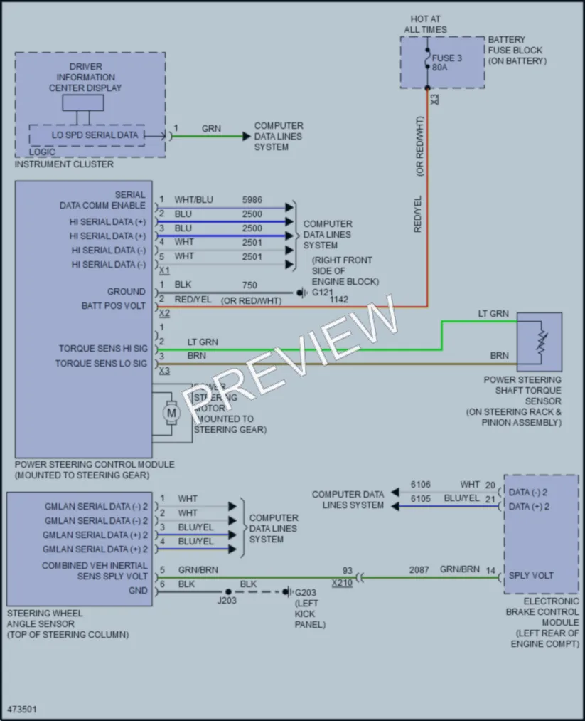 2016 Chevrolet MalibuLimited Electronic Power Steering wiring diagram preview