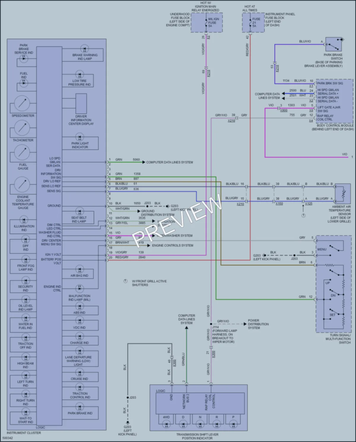 2016 Chevrolet MalibuLimited Instrument Cluster wiring diagram preview