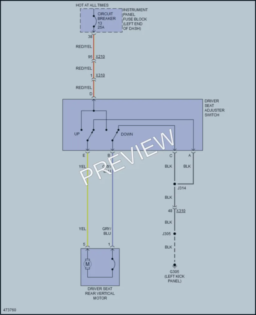 2016 Chevrolet MalibuLimited Power Seats wiring diagram preview