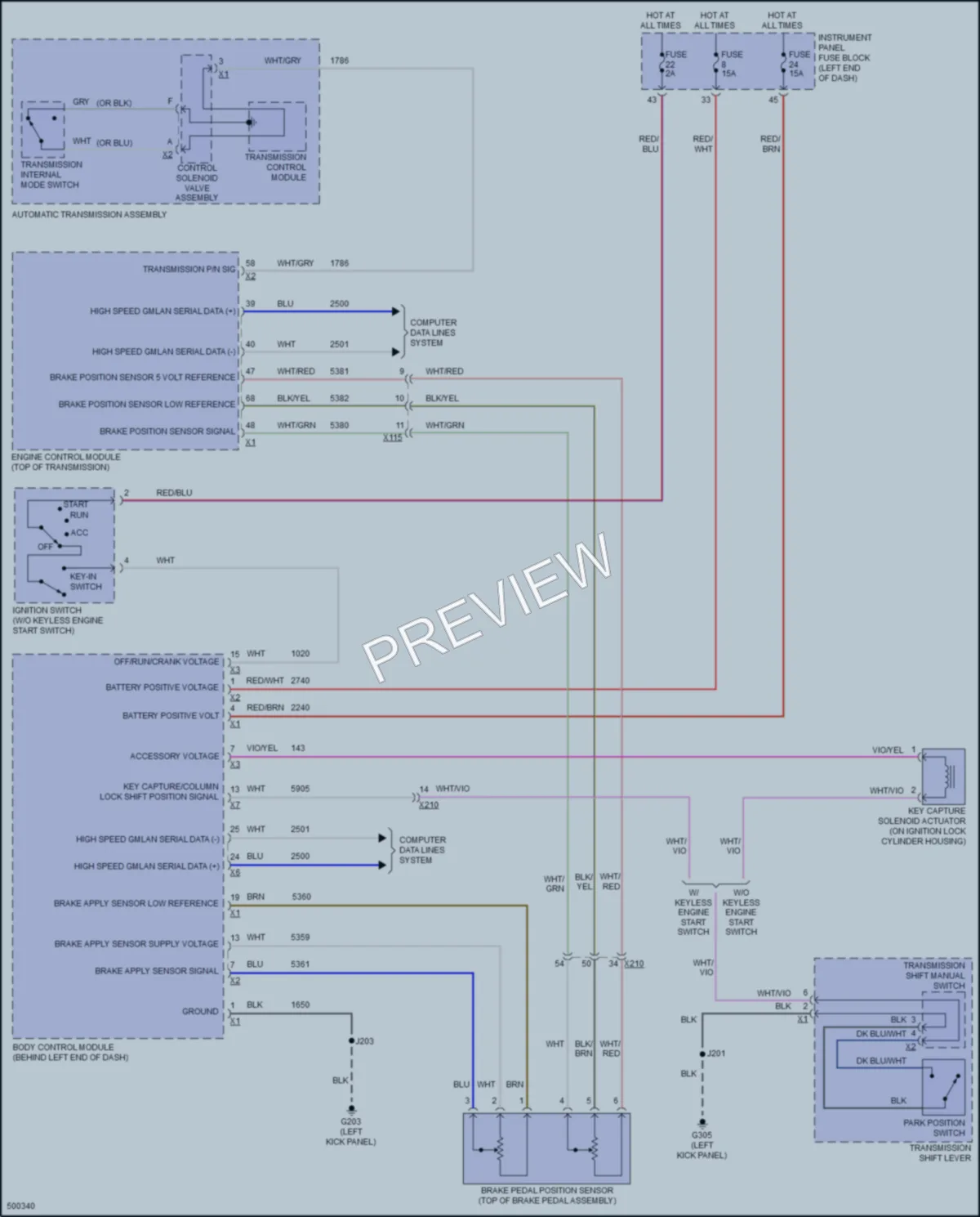 2016 Chevrolet MalibuLimited Shift Interlock wiring diagram preview