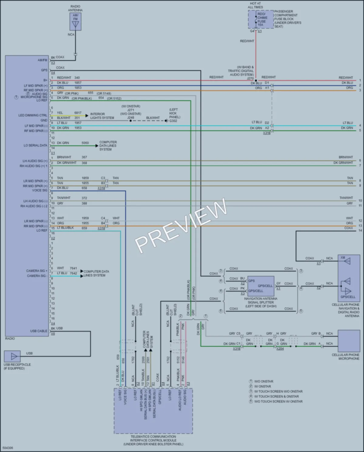 2016 Chevrolet SS Navigation wiring diagram preview