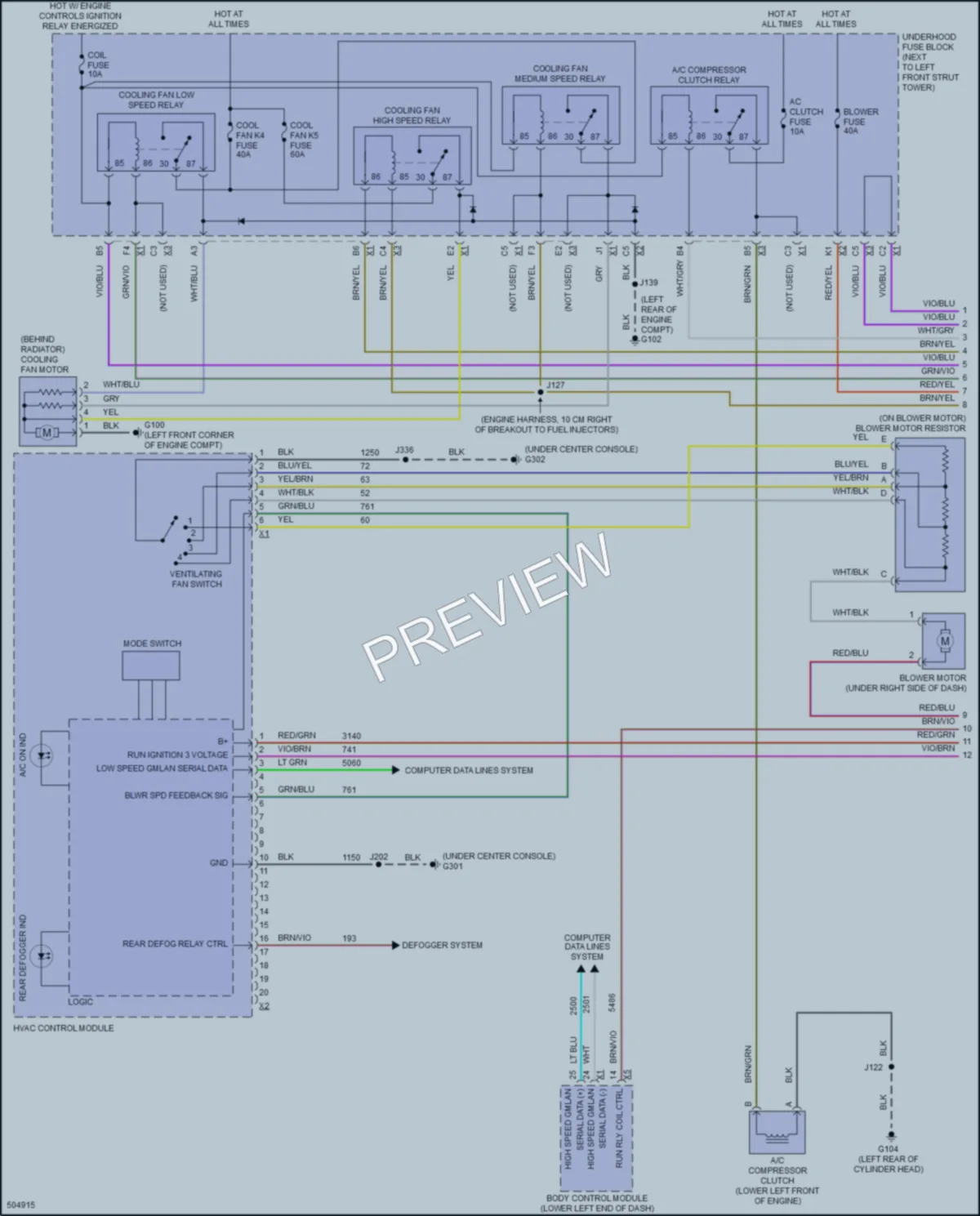 2016 Chevrolet Sonic Air Conditioning wiring diagram preview