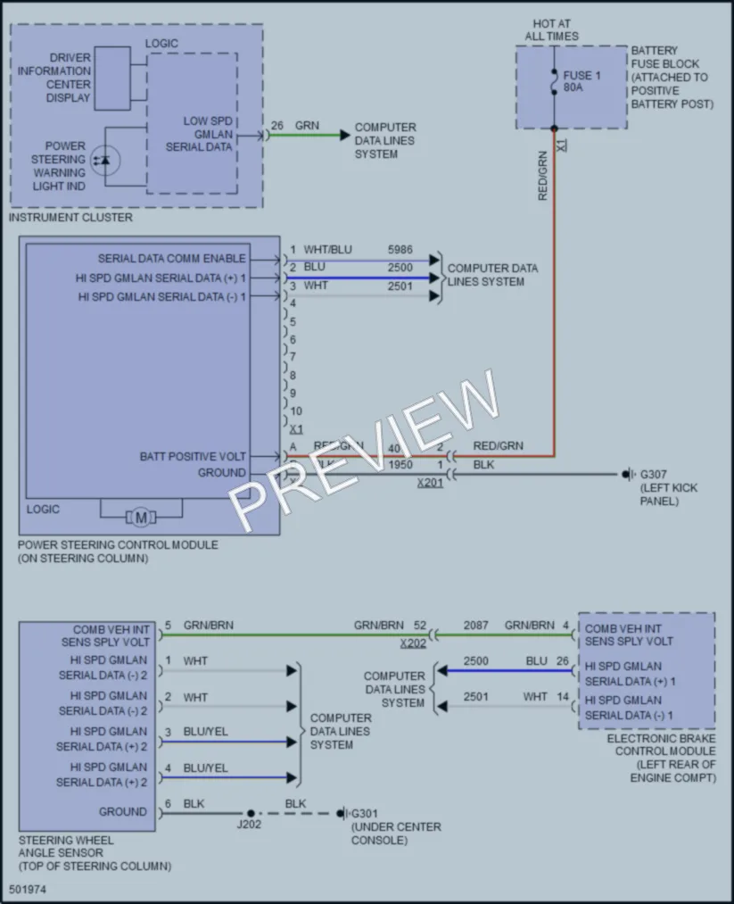 2016 Chevrolet Sonic Electronic Power Steering wiring diagram preview