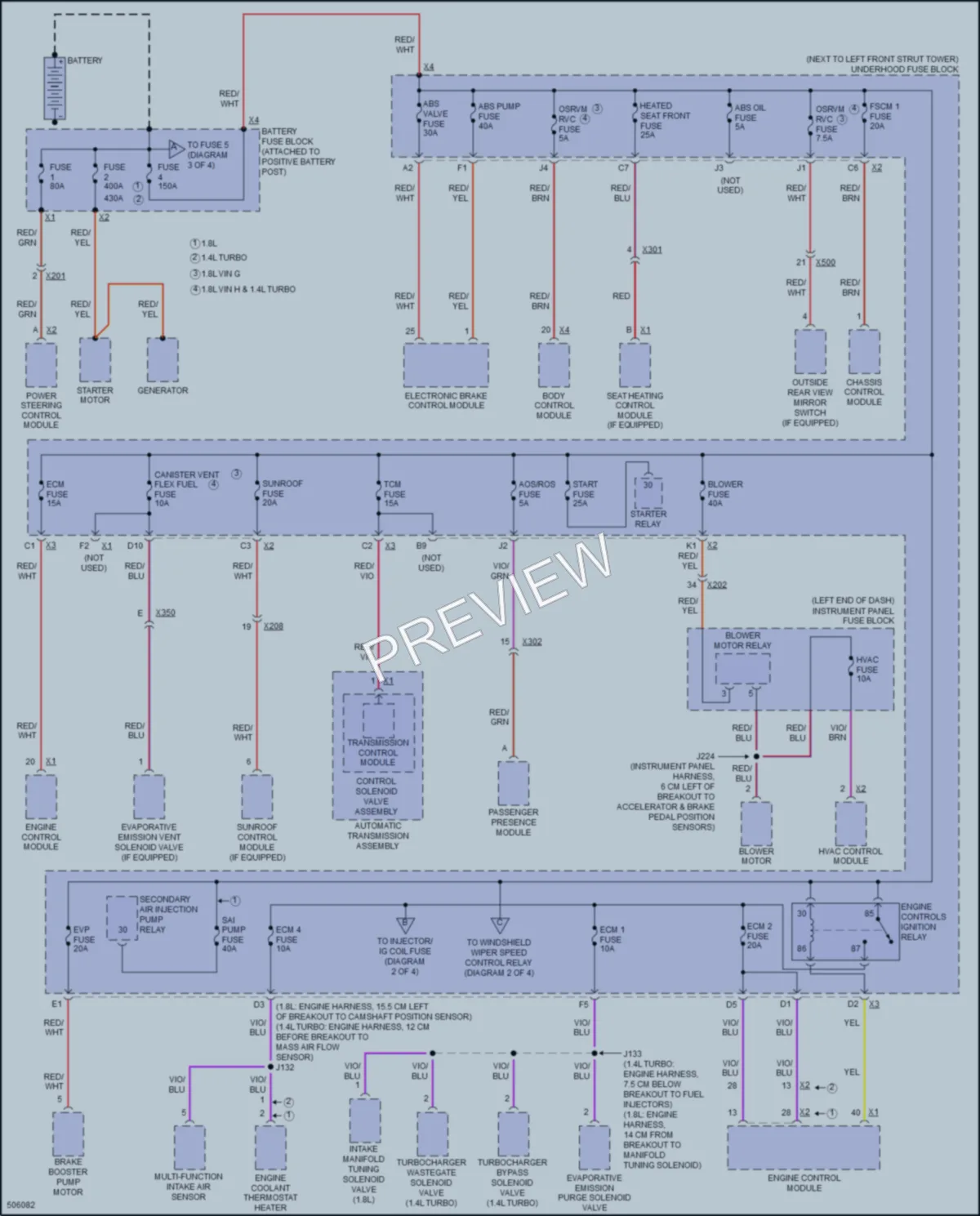 2016 Chevrolet Sonic Power Distribution wiring diagram preview