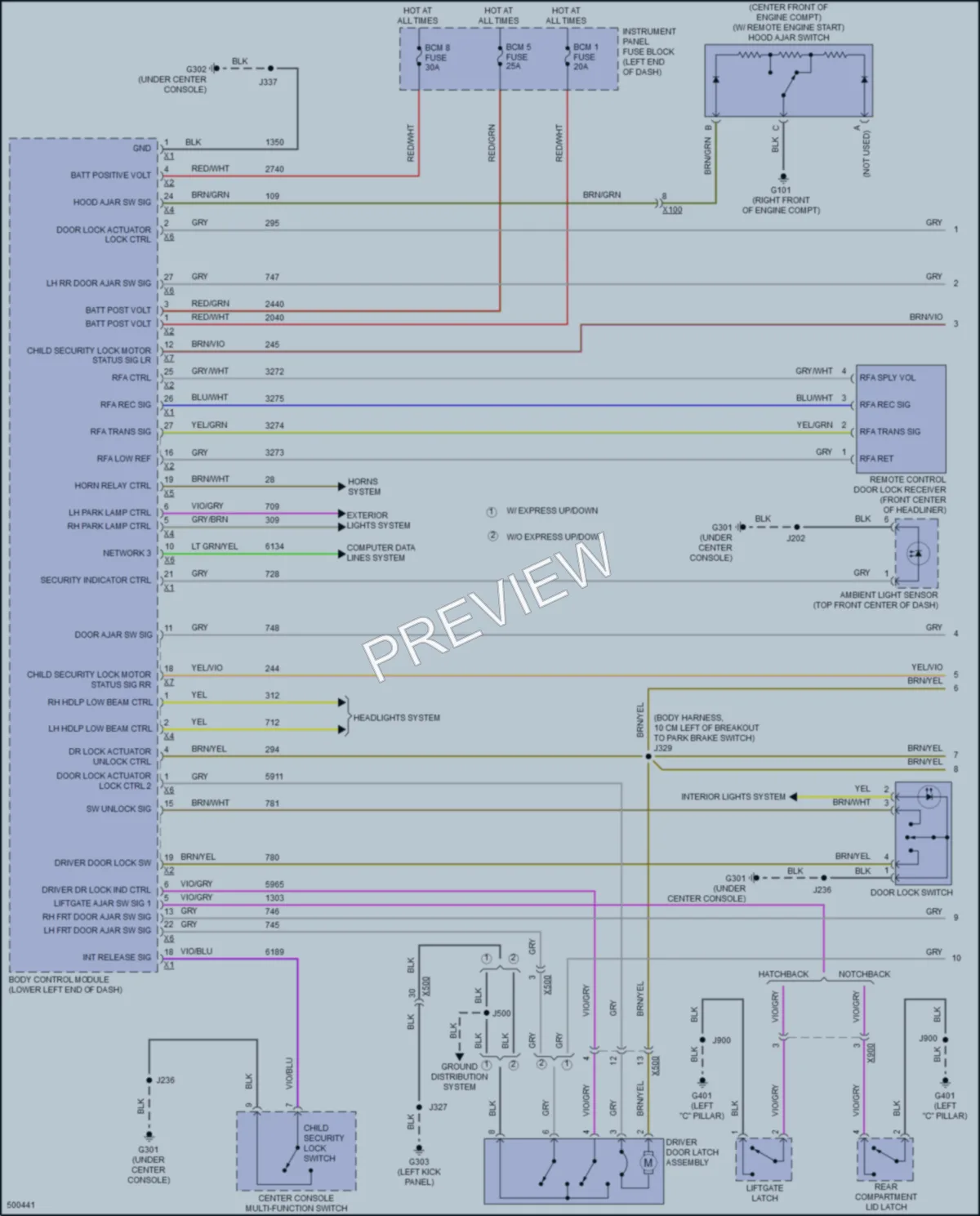 2016 Chevrolet Sonic Power Door Locks wiring diagram preview