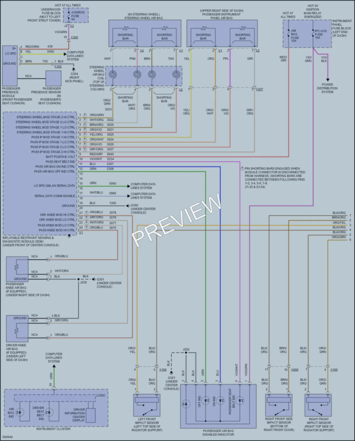 2016 Chevrolet Sonic Supplemental Restraints wiring diagram preview