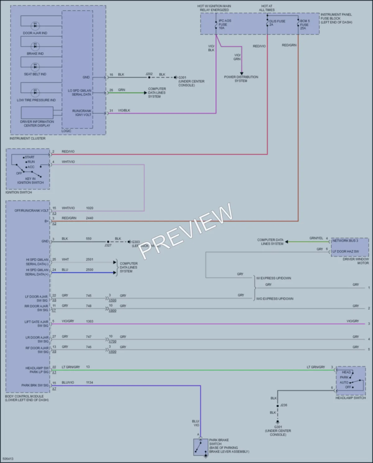 2016 Chevrolet Sonic Warning Systems wiring diagram preview