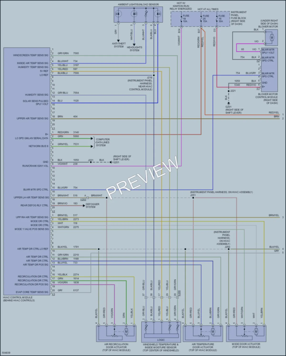 2016 Chevrolet Spark Air Conditioning wiring diagram preview