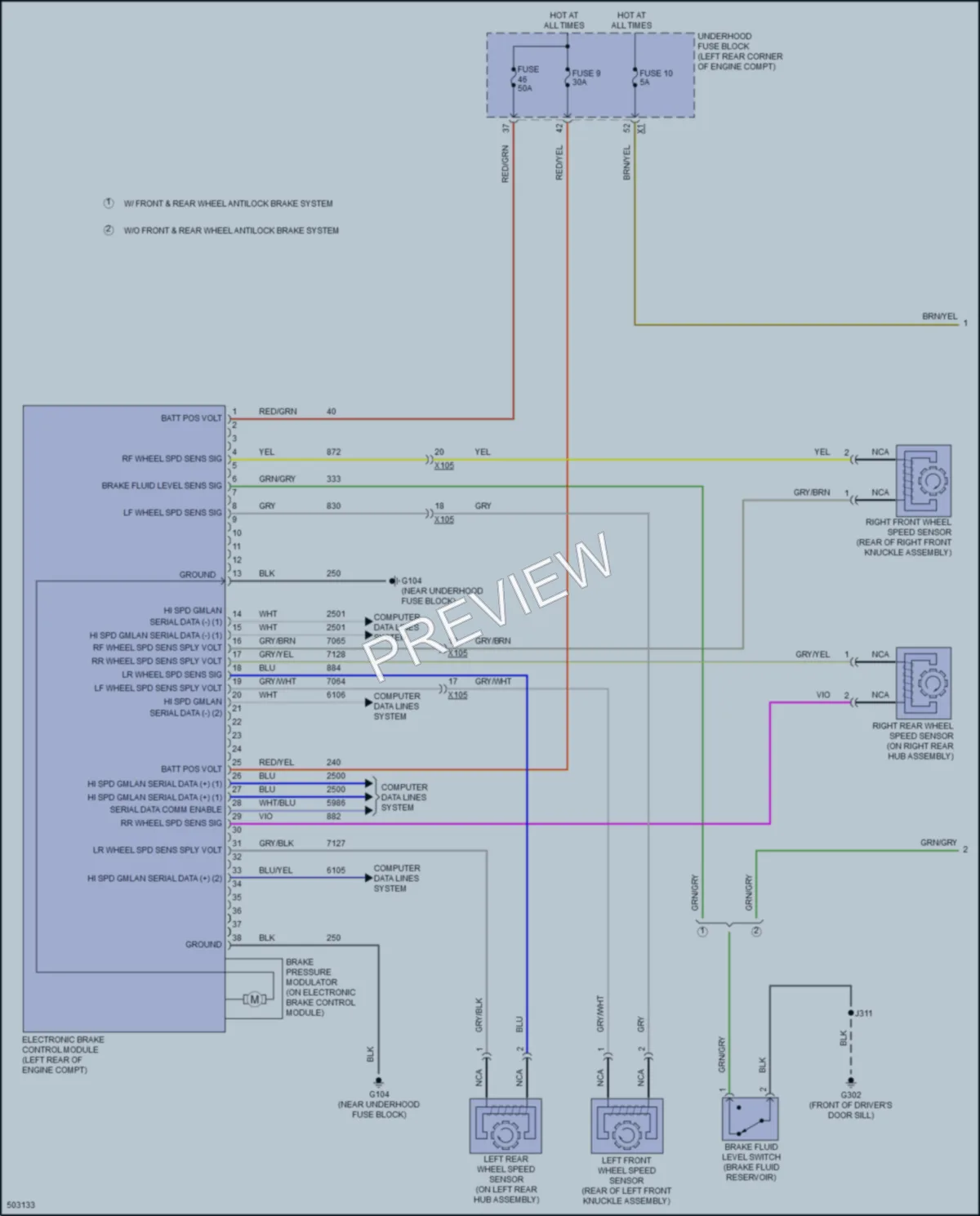 2016 Chevrolet Spark Anti Lock Brakes wiring diagram preview