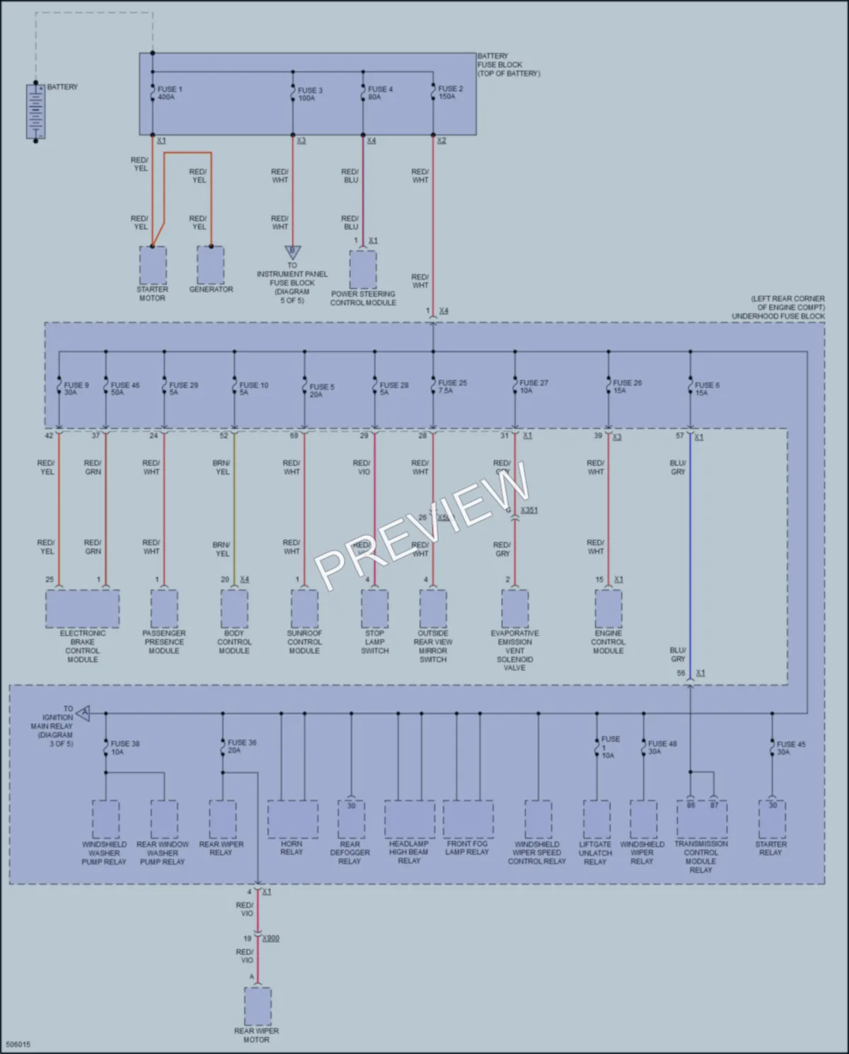 2016 Chevrolet Spark Power Distribution wiring diagram preview