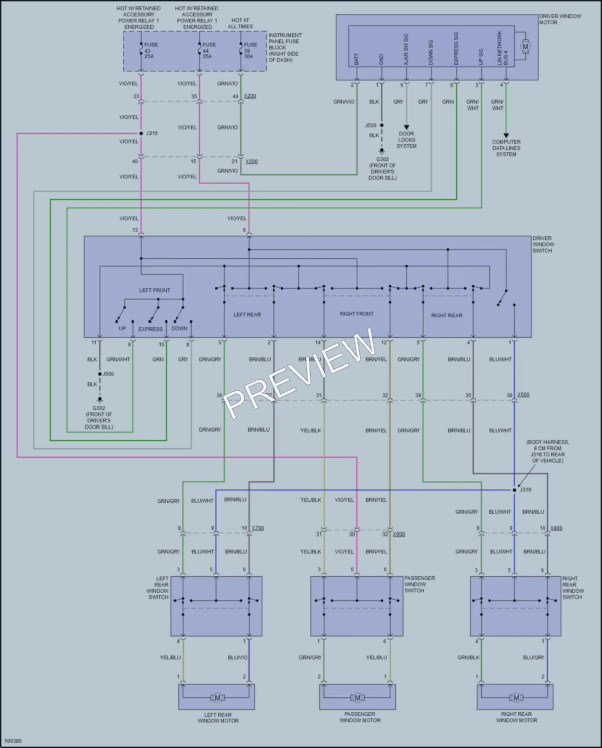 2016 Chevrolet Spark Power Windows wiring diagram preview
