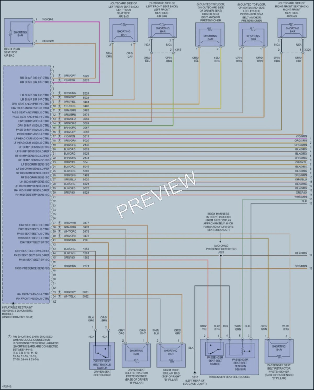 2016 Chevrolet SparkEV Supplemental Restraints wiring diagram preview