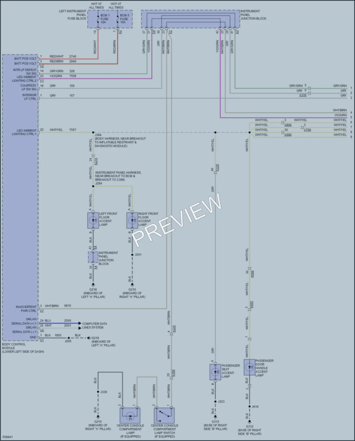 2016 Chevrolet SuburbanHD Interior Lights wiring diagram preview