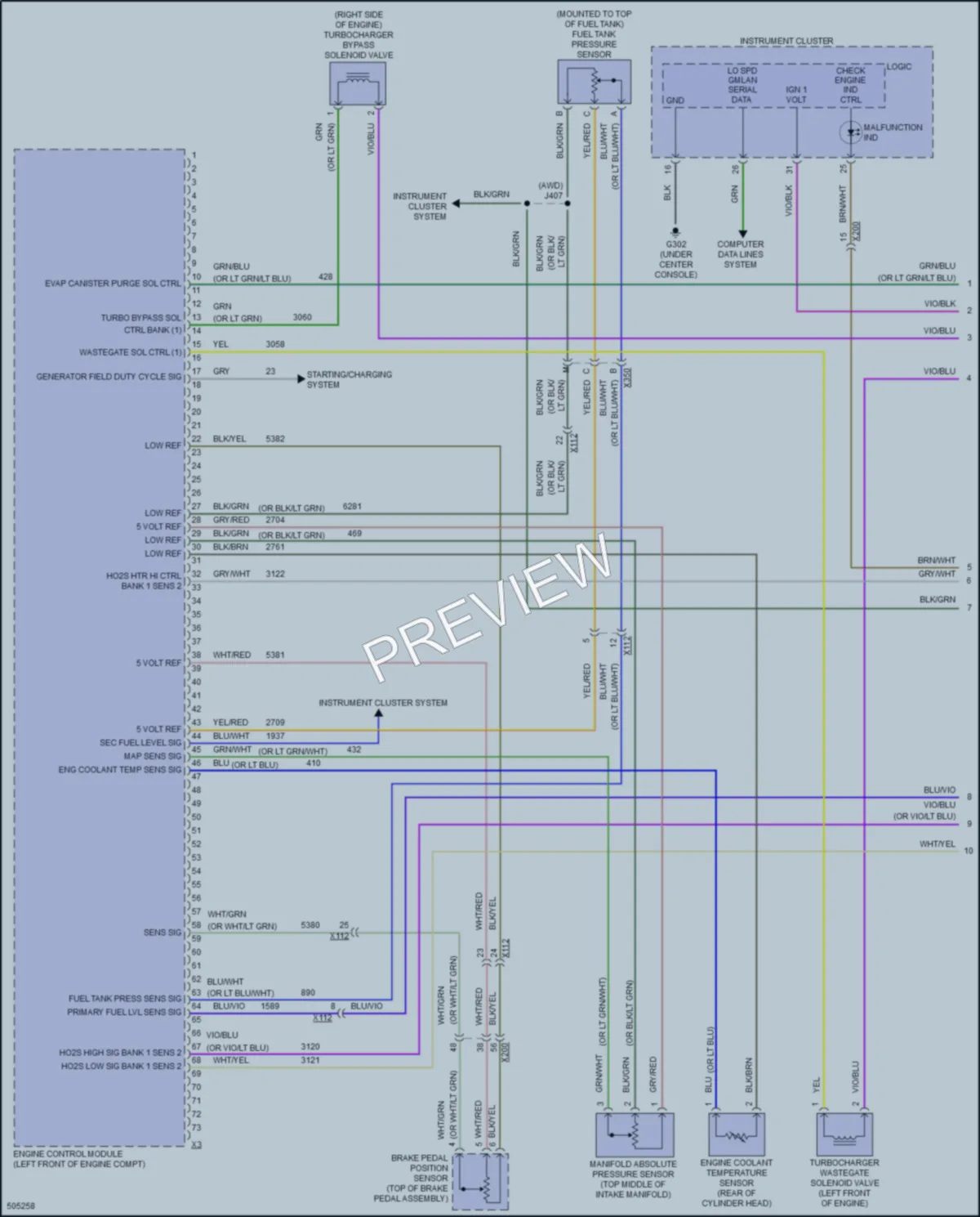 2016 Chevrolet Trax Engine Performance wiring diagram preview