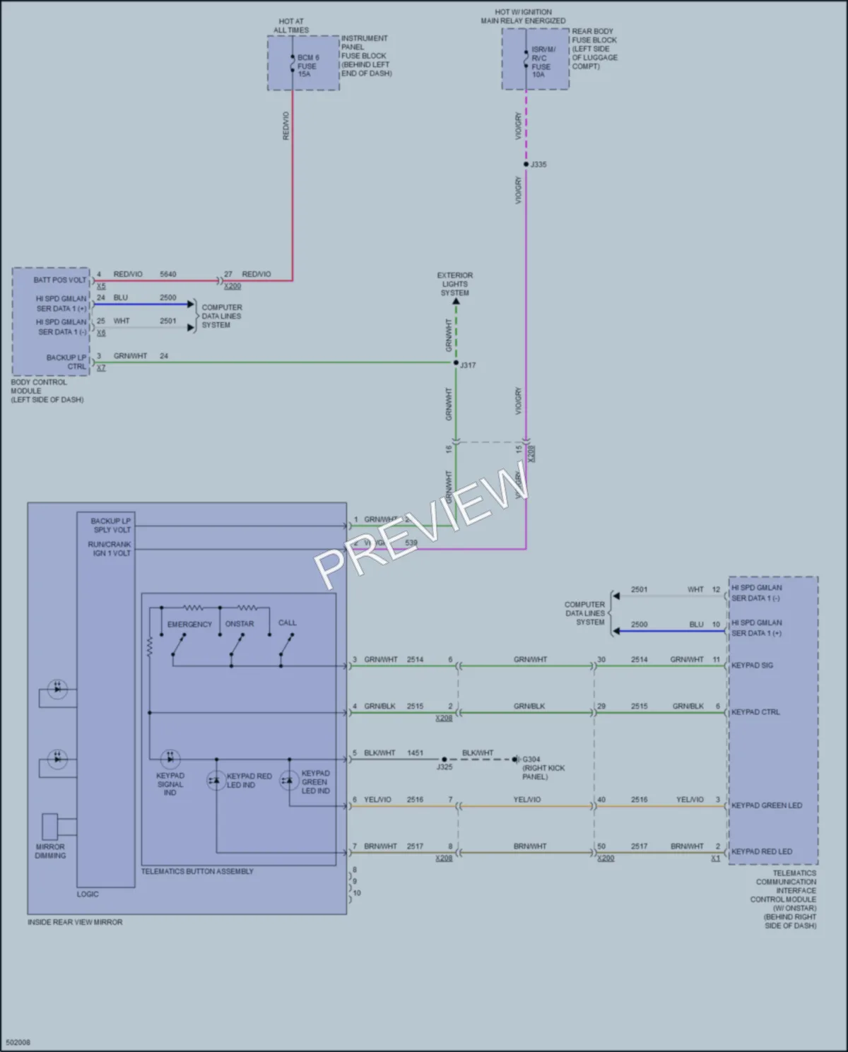 2016 Chevrolet Trax Power Mirrors wiring diagram preview