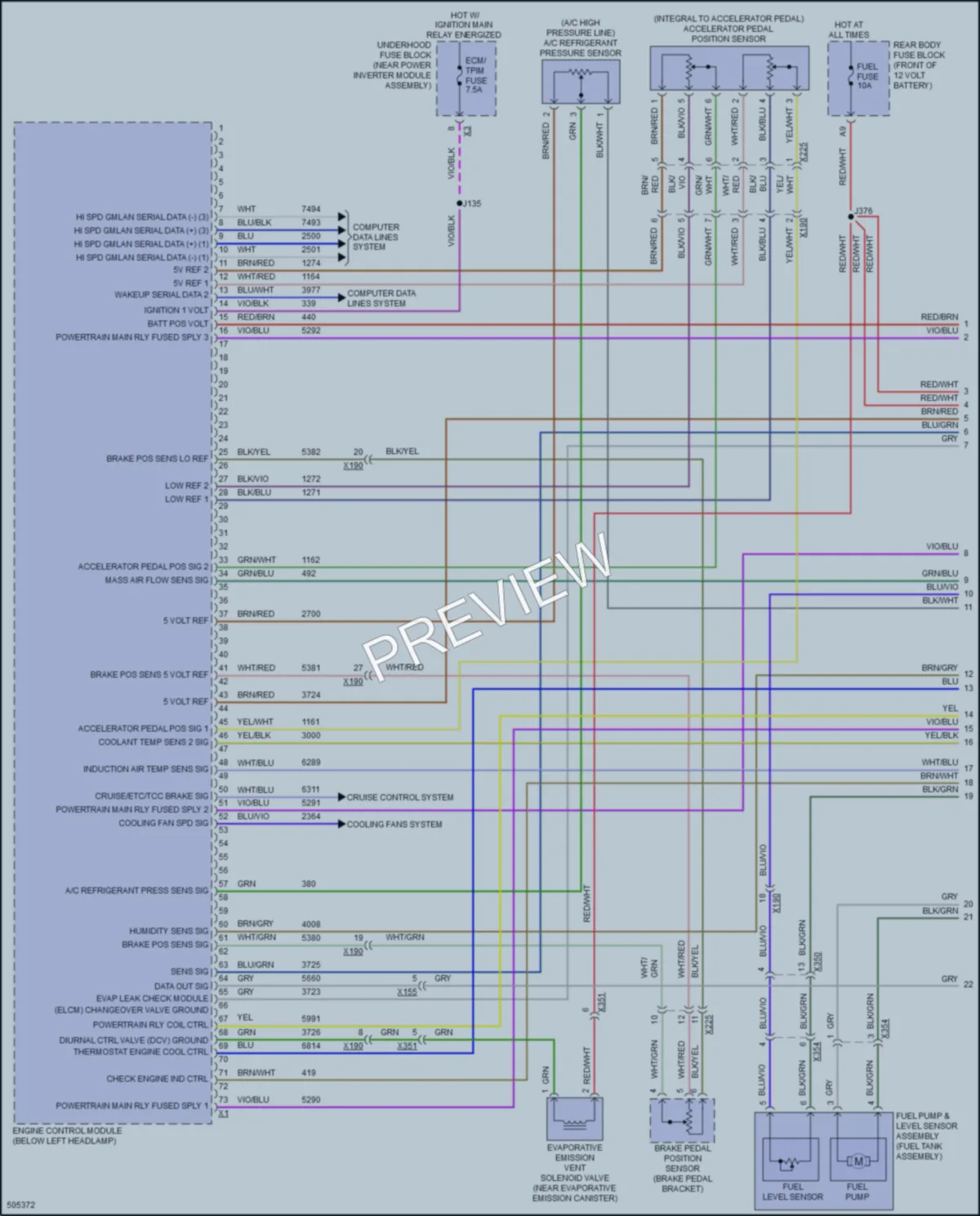 2016 Chevrolet Volt Engine Performance wiring diagram preview