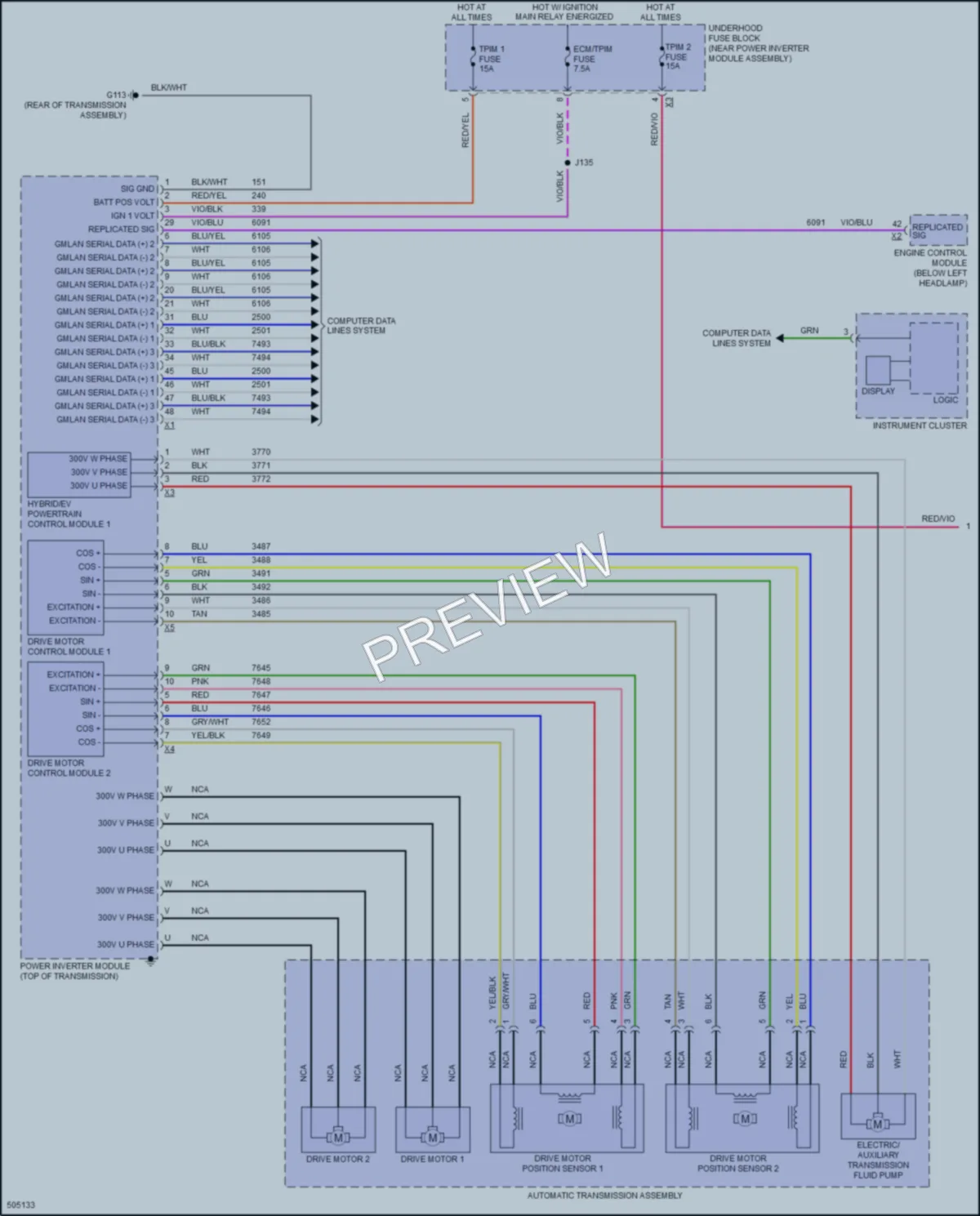 2016 Chevrolet Volt Transmission wiring diagram preview