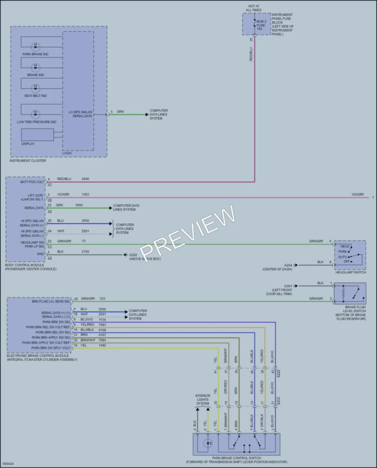 2016 Chevrolet Volt Warning Systems wiring diagram preview
