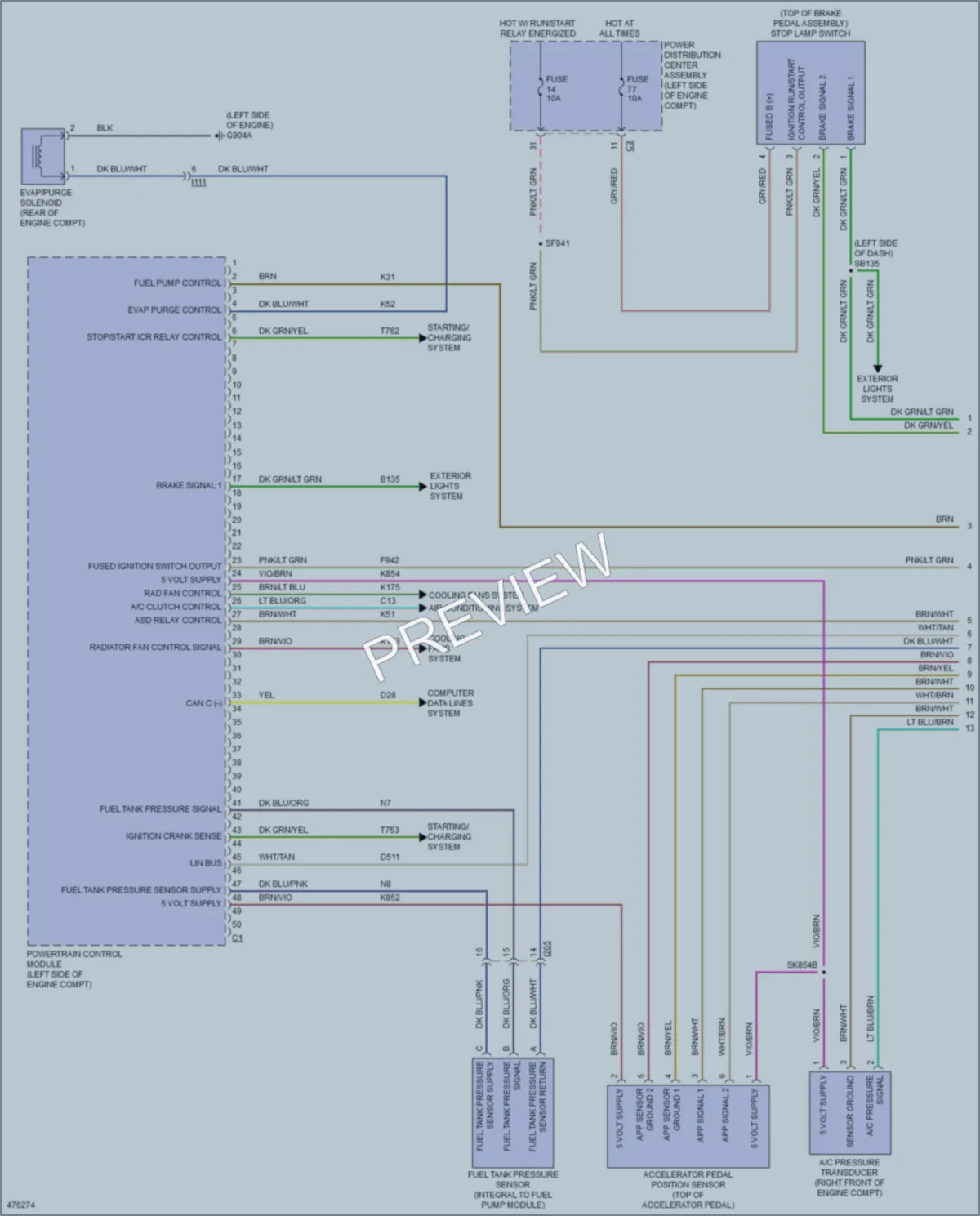 2016 Chrysler 200 Engine Performance wiring diagram preview