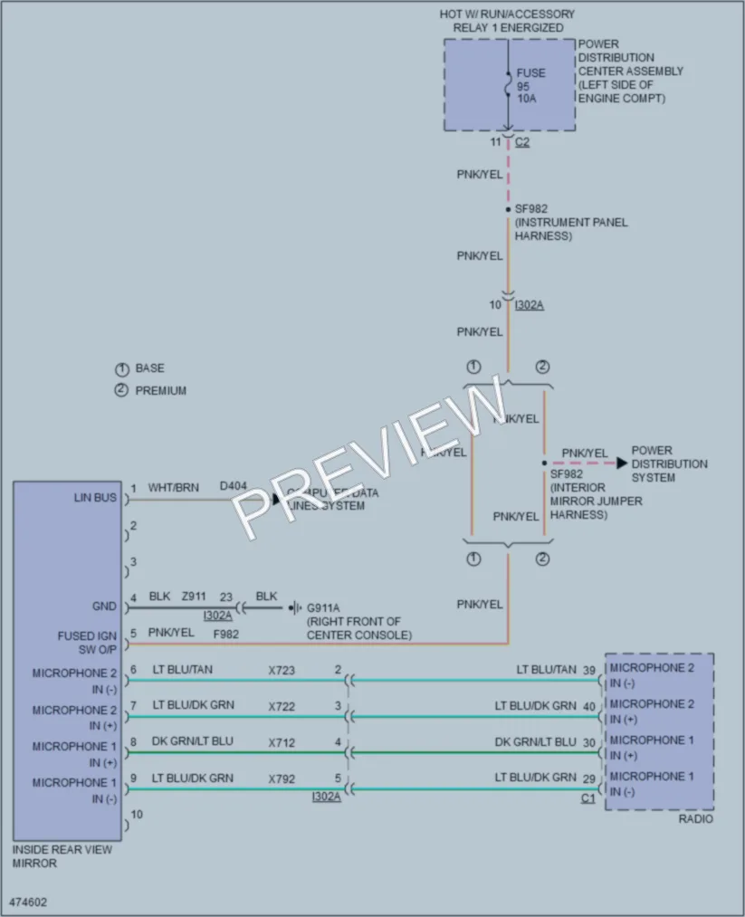 2016 Chrysler 200 Power Mirrors wiring diagram preview