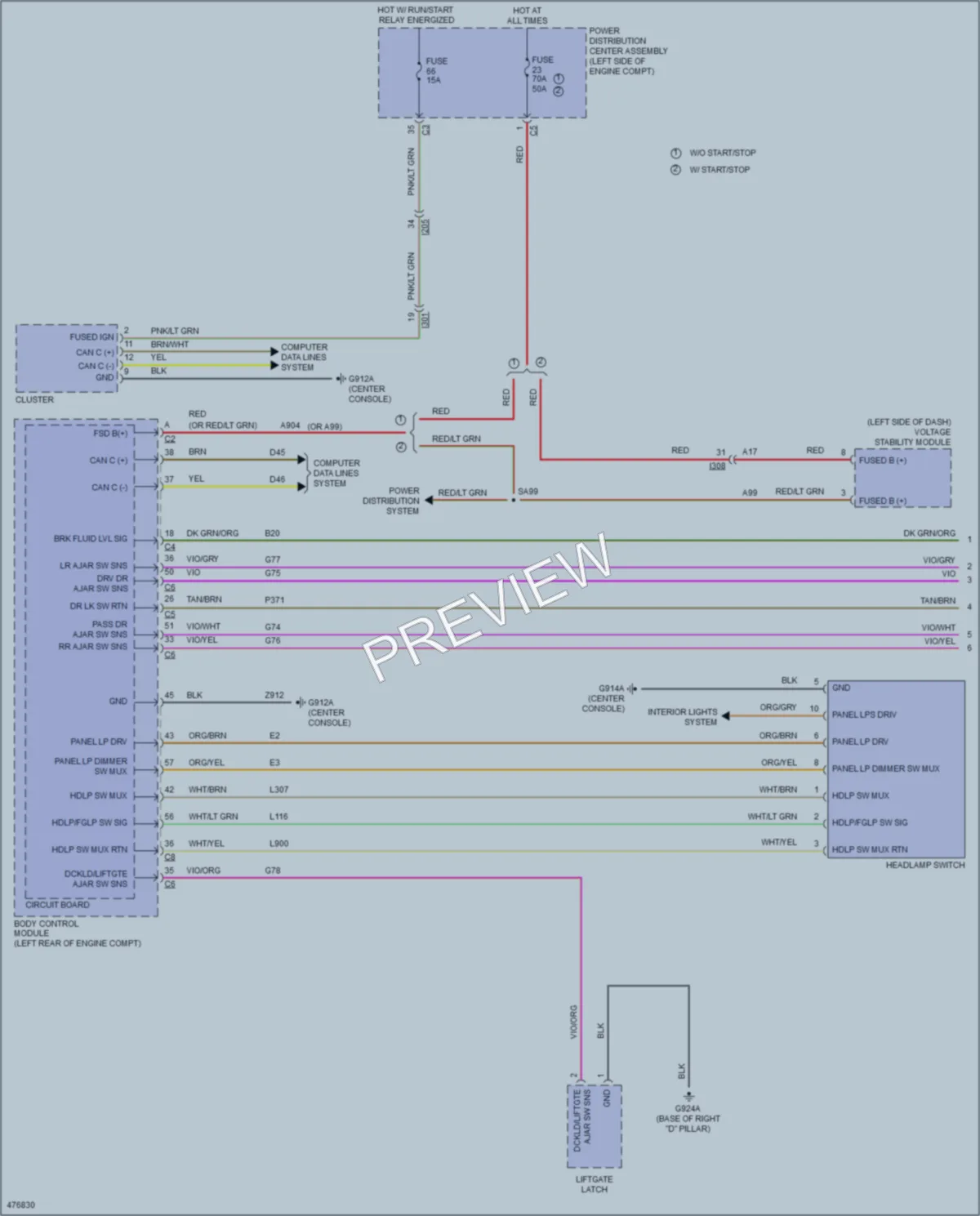 2016 Chrysler 200 Warning Systems wiring diagram preview