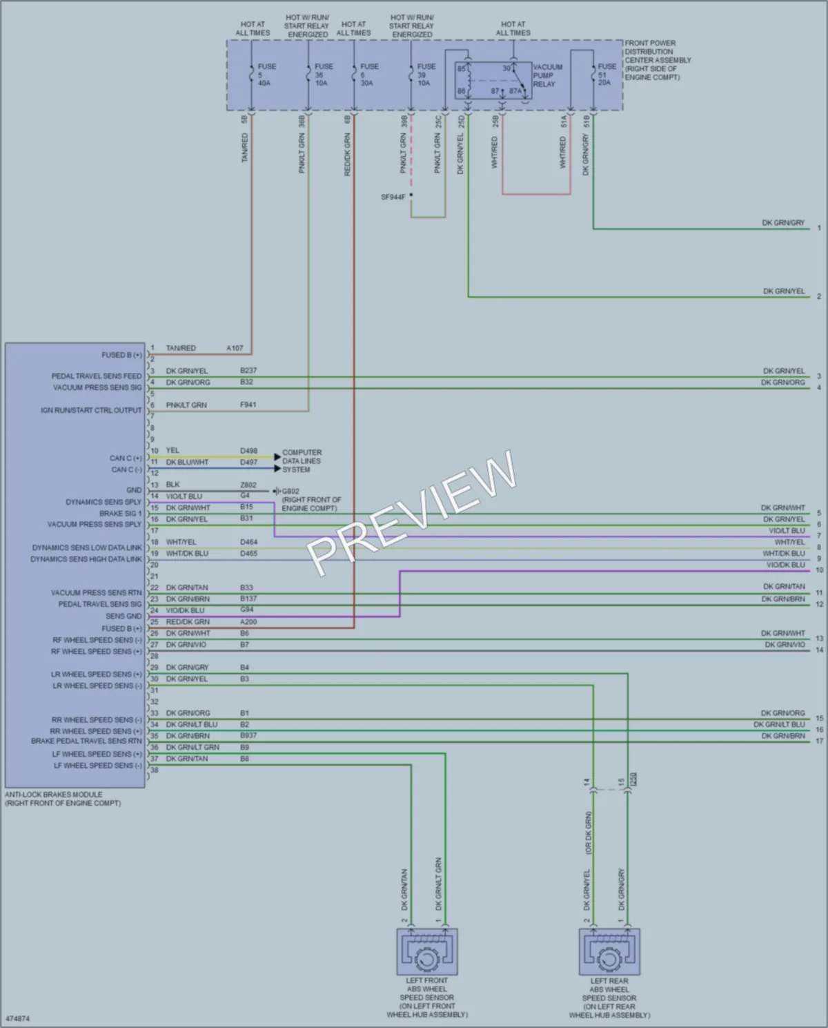 2016 Chrysler 300 Anti Lock Brakes wiring diagram preview