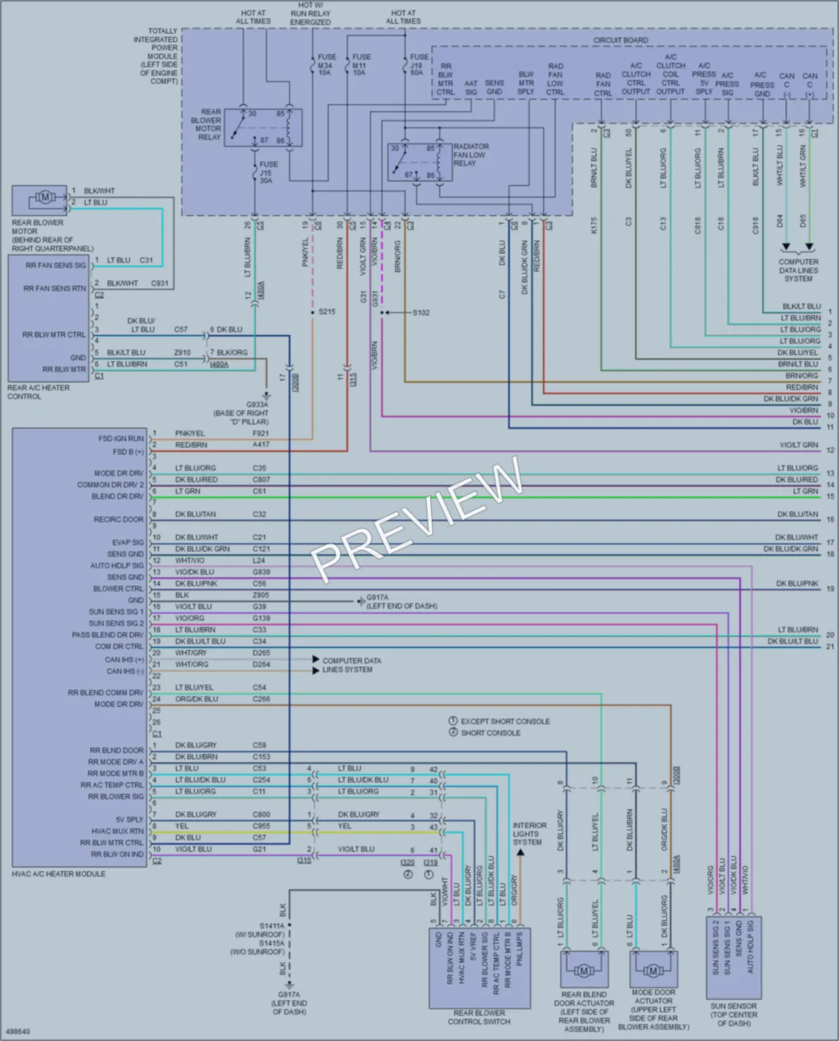 2016 Chrysler TownCountry Air Conditioning wiring diagram preview