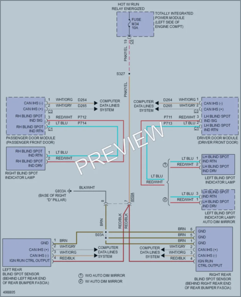 2016 Chrysler TownCountry Navigation wiring diagram preview