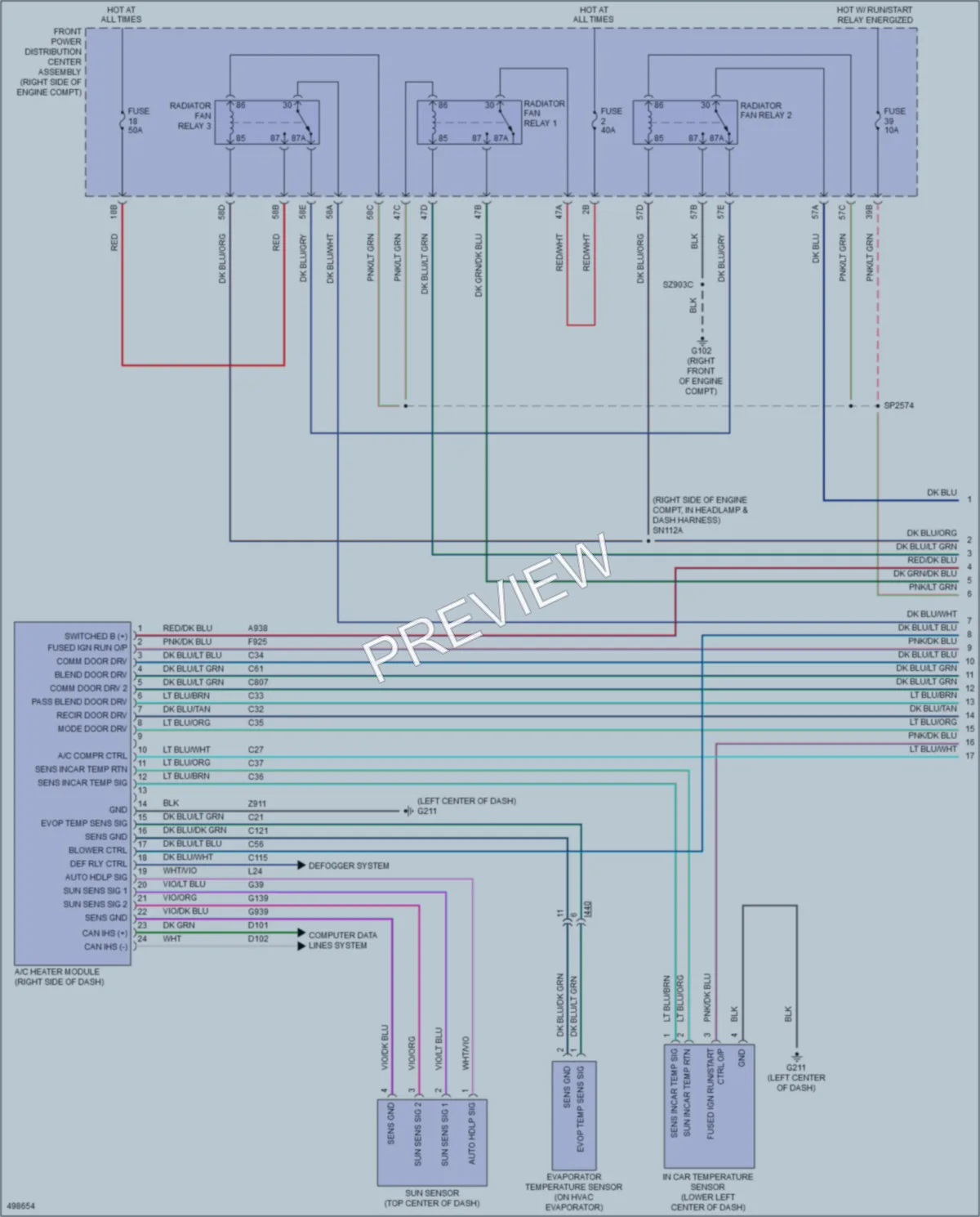 2016 Dodge Challenger Air Conditioning wiring diagram preview