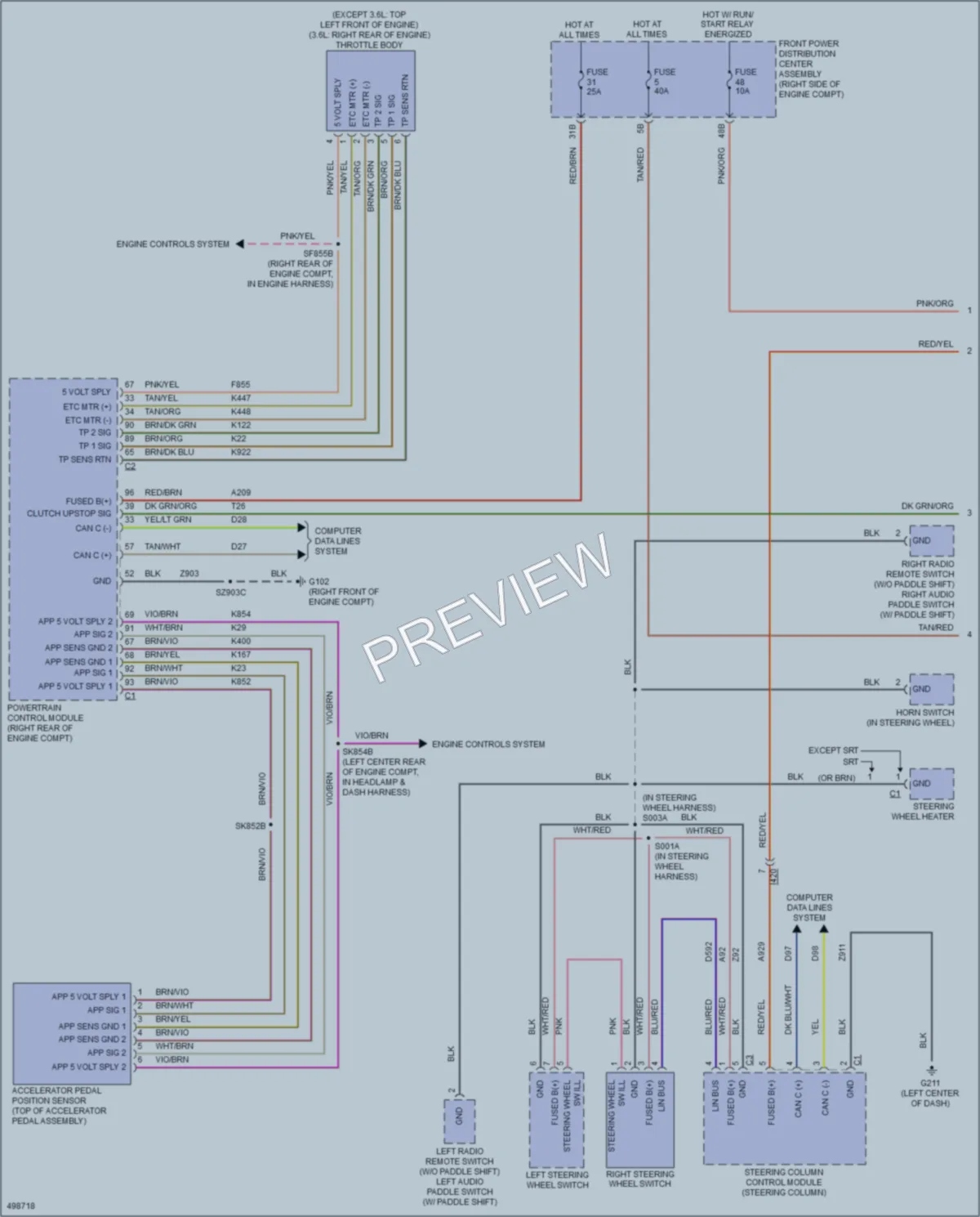 2016 Dodge Challenger Cruise Control wiring diagram preview