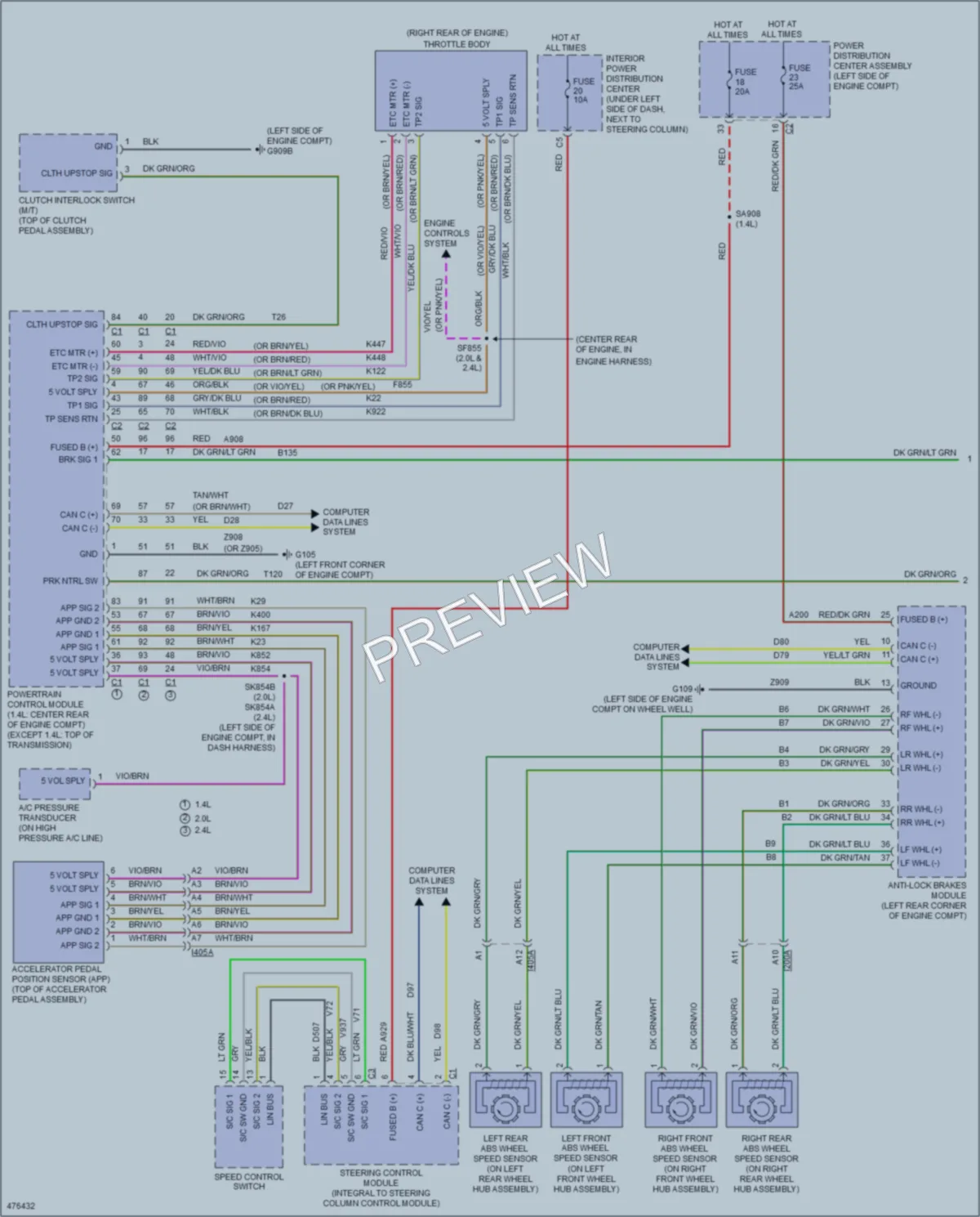 2016 Dodge Dart Cruise Control wiring diagram preview