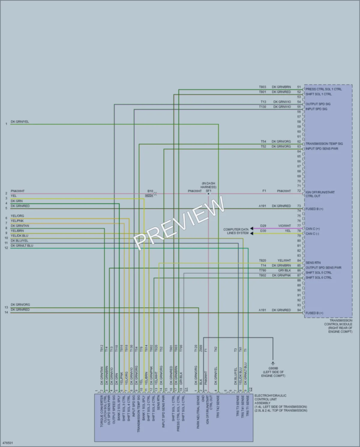 2016 Dodge Dart Transmission wiring diagram preview