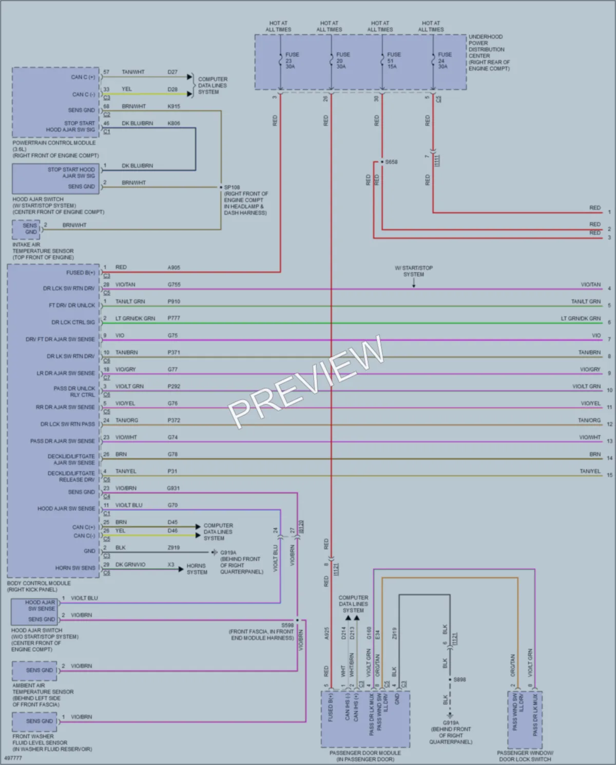 2016 Dodge Durango Anti Theft wiring diagram preview