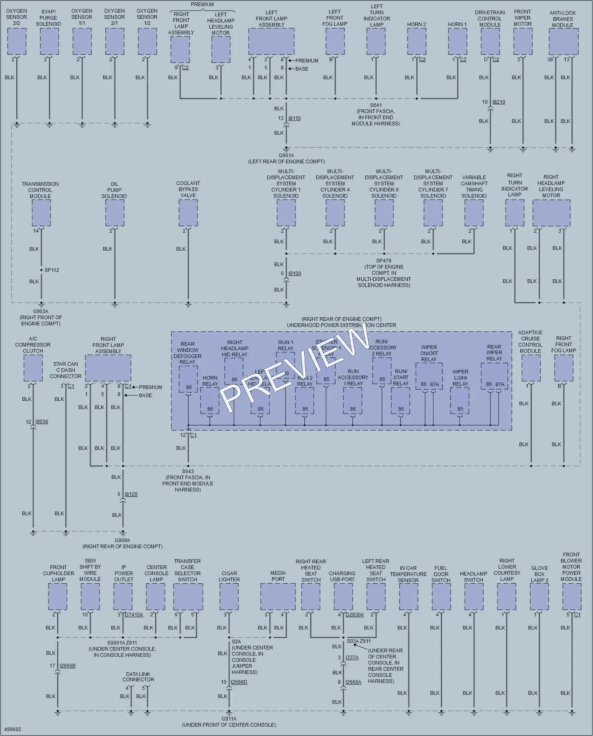 2016 Dodge Durango Ground Distribution wiring diagram preview