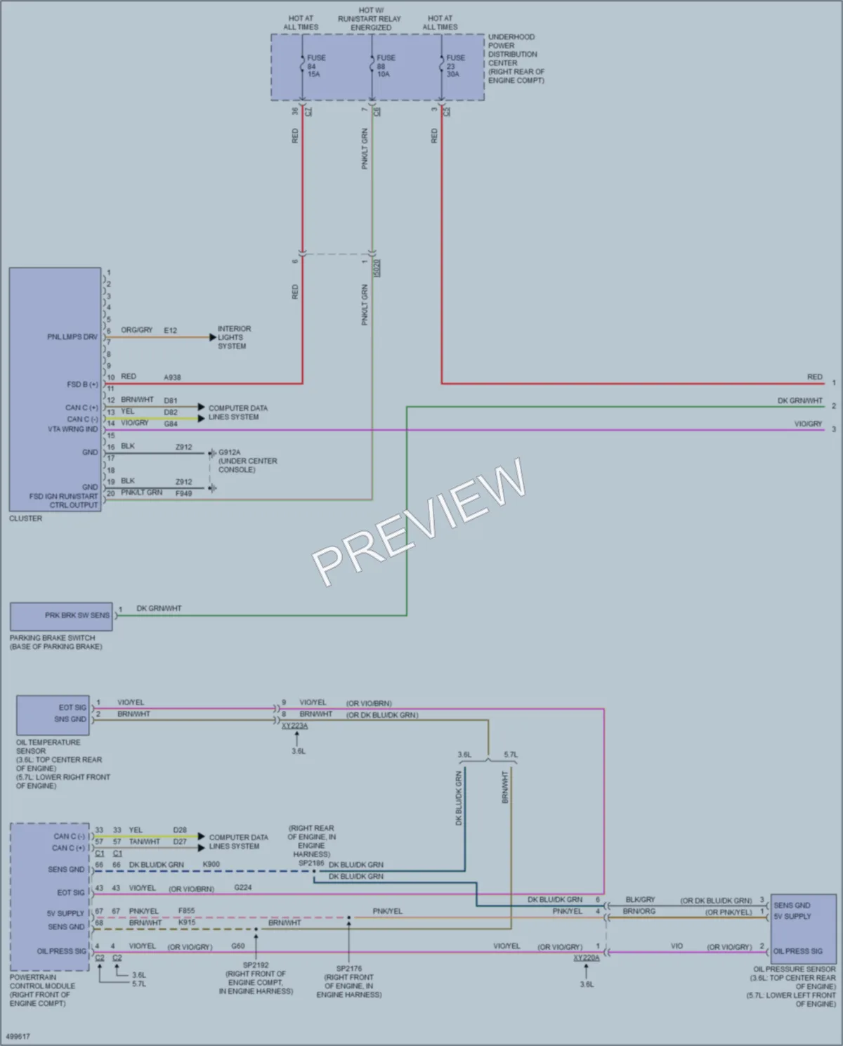 2016 Dodge Durango Instrument Cluster wiring diagram preview