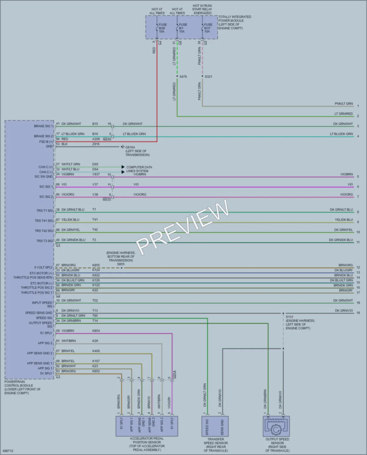 2016 Dodge GrandCaravan Cruise Control wiring diagram preview