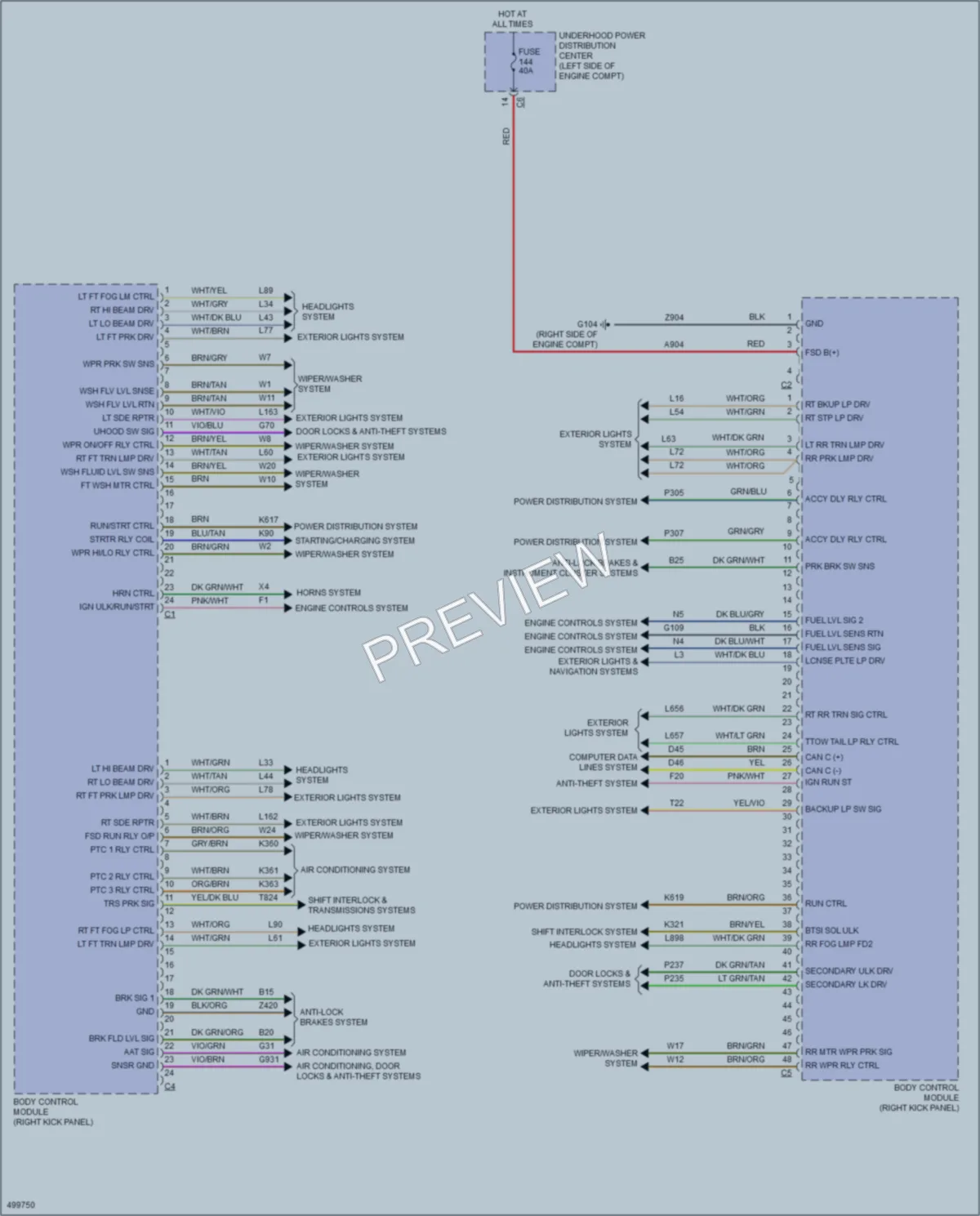 2016 Dodge Journey Body Control Modules wiring diagram preview