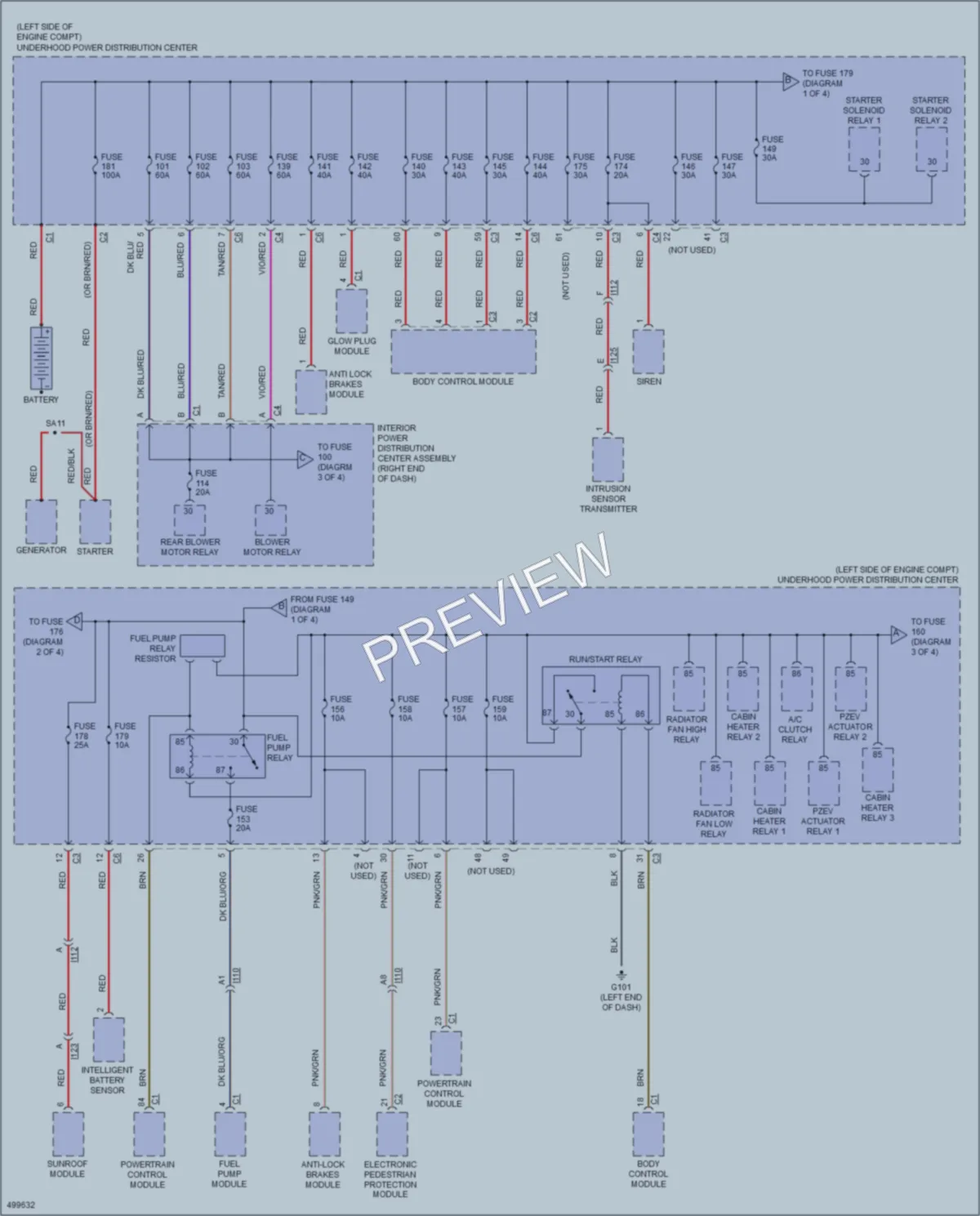 2016 Dodge Journey Power Distribution wiring diagram preview