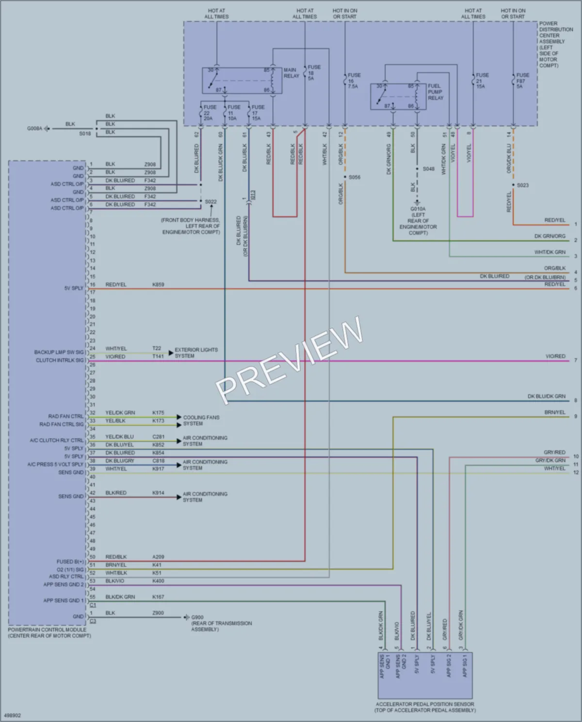 2016 Fiat 500 Engine Performance wiring diagram preview