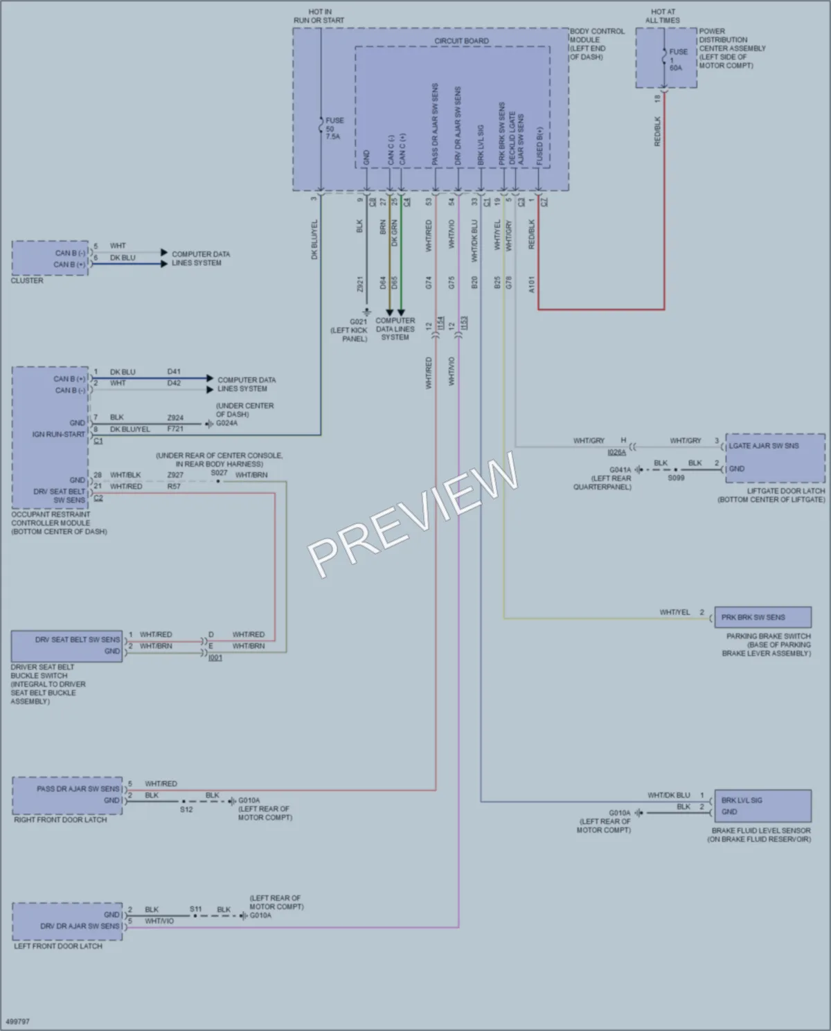 2016 Fiat 500 Warning Systems wiring diagram preview
