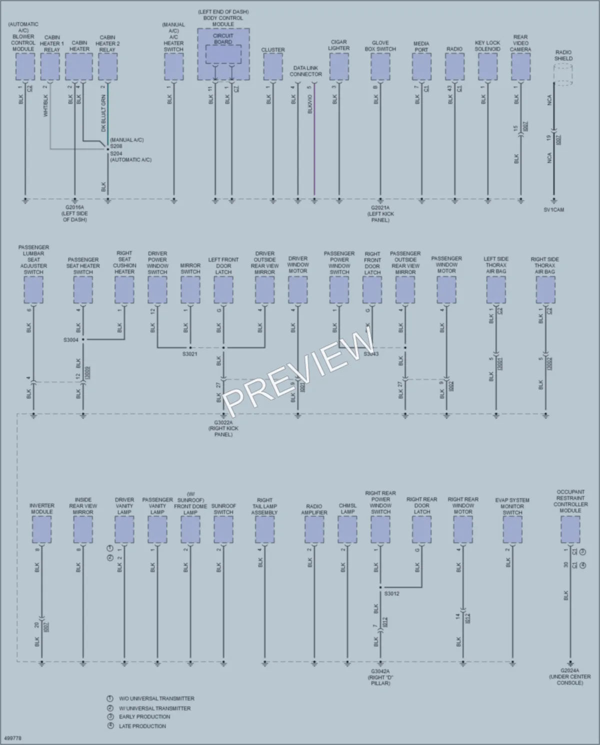 2016 Fiat 500L Ground Distribution wiring diagram preview