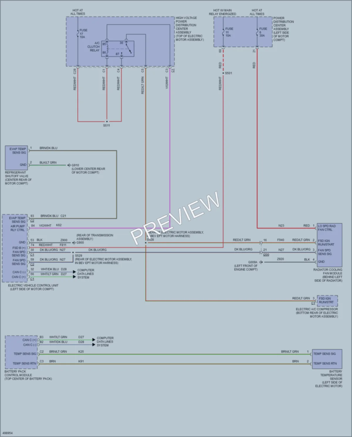 2016 Fiat 500e Cooling Fan wiring diagram preview